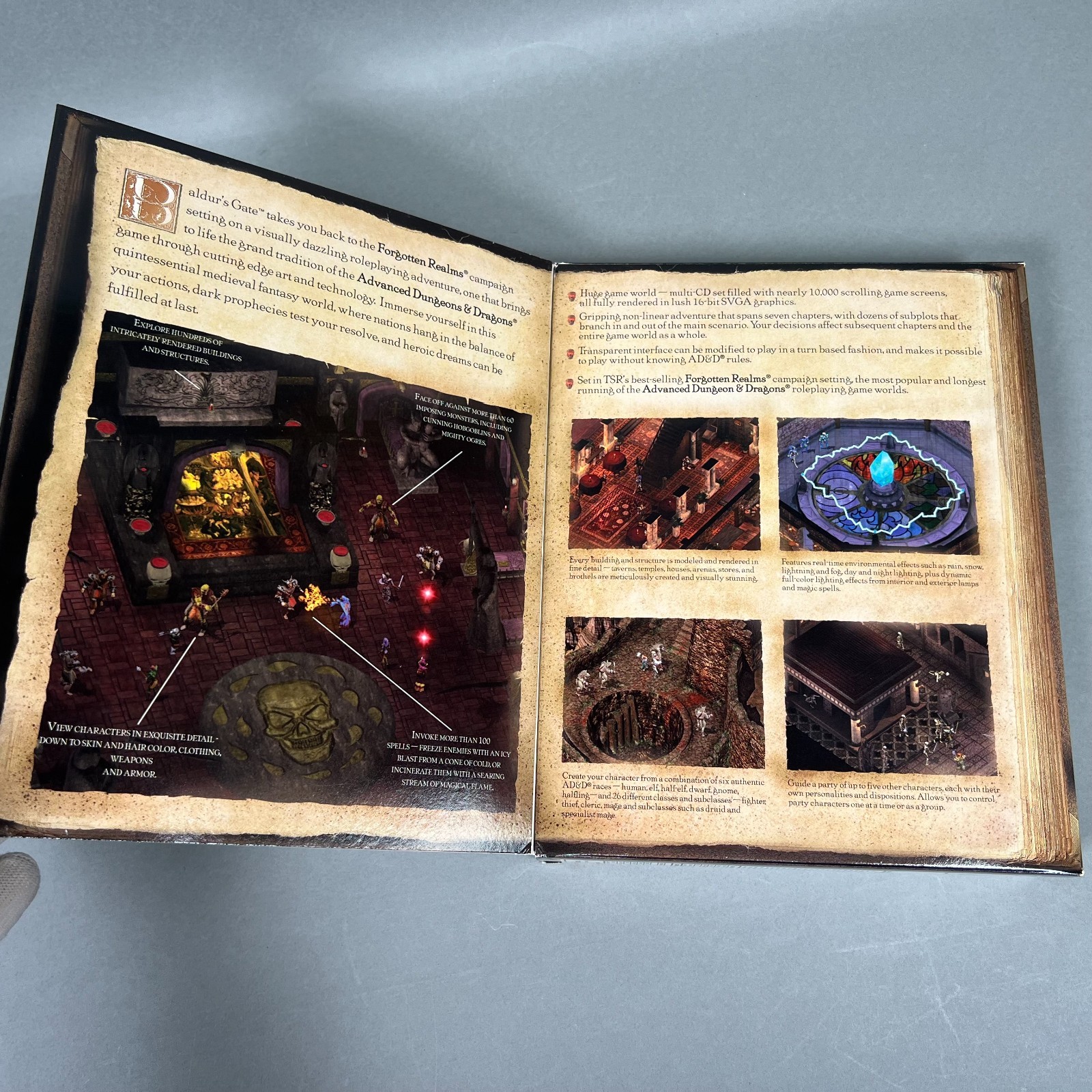Baldur’s Gate Big Box PC 1998 Forgotten Realms CIB Complete + Phone Card + Map