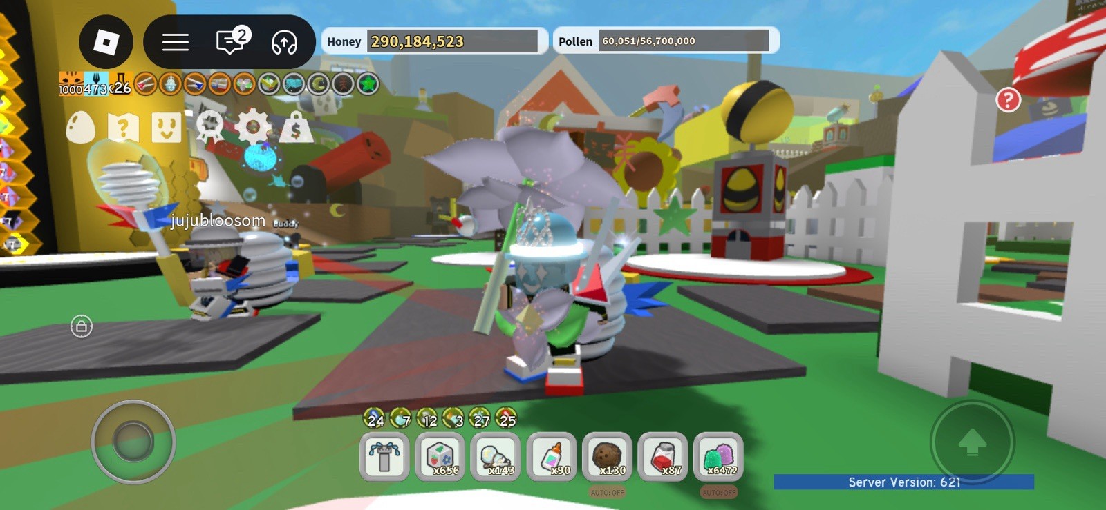 Roblox In-Game Gameplay Screens – Android PC Apple II (Blox Fruits Bee Swarm)