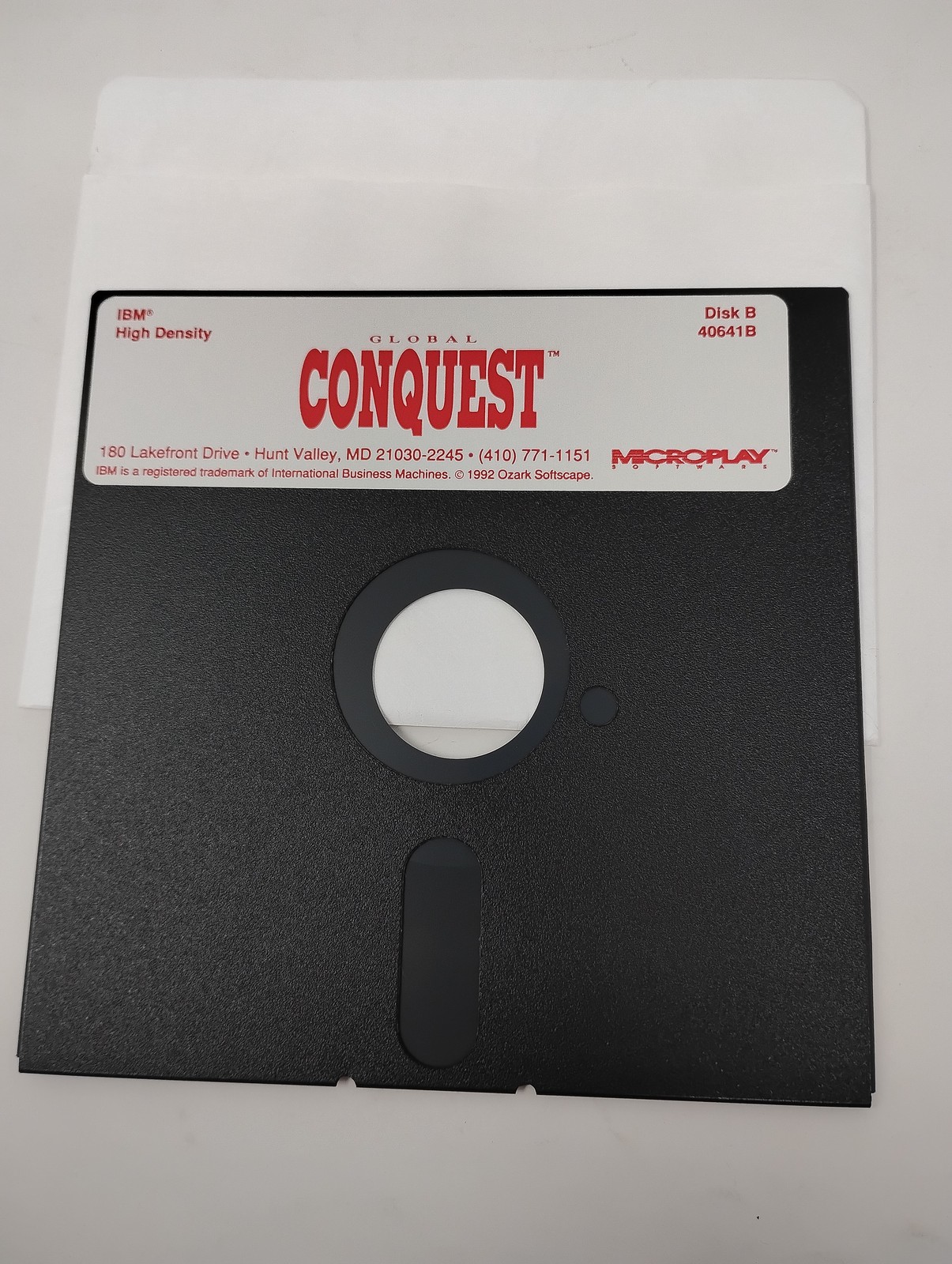MicroProse Global Conquest PC Game 1992 Big Box MS-DOS 5.25 Floppy Disk Strategy