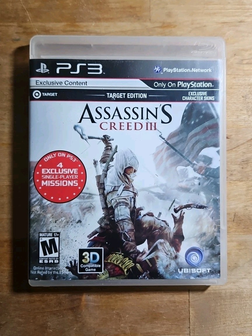 PS3 Assassin’s Creed III 3 Complete CIB Tested Authentic Free Ship