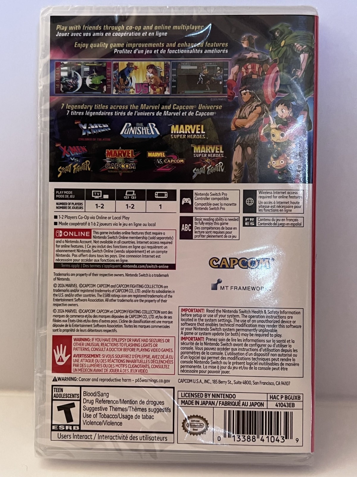 Marvel VS Capcom Fighting Collection Brand New Sealed Nintendo Switch