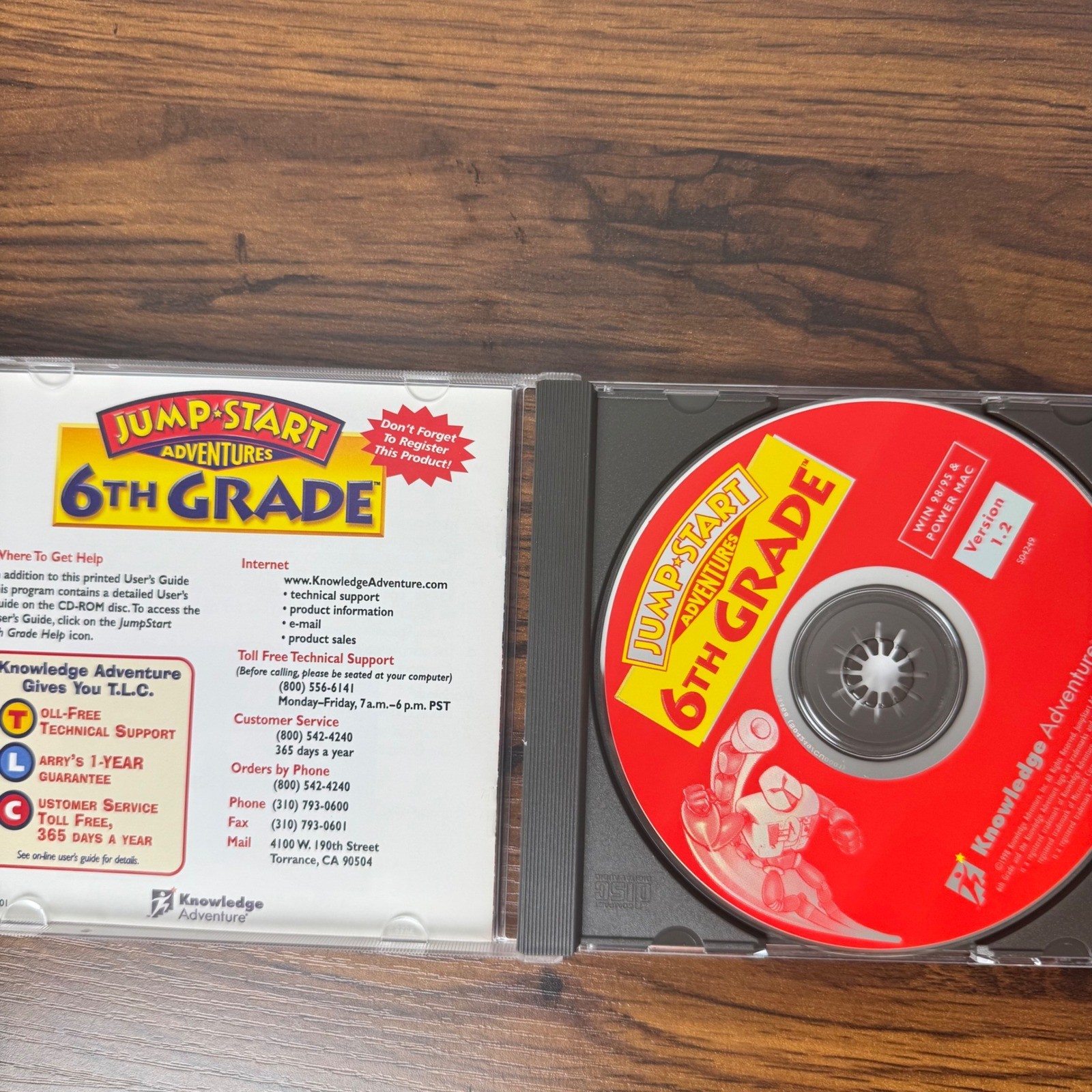 JumpStart Adventures 6th Grade Mission Earthquest PC Mac CD-ROM 1998 Vintage
