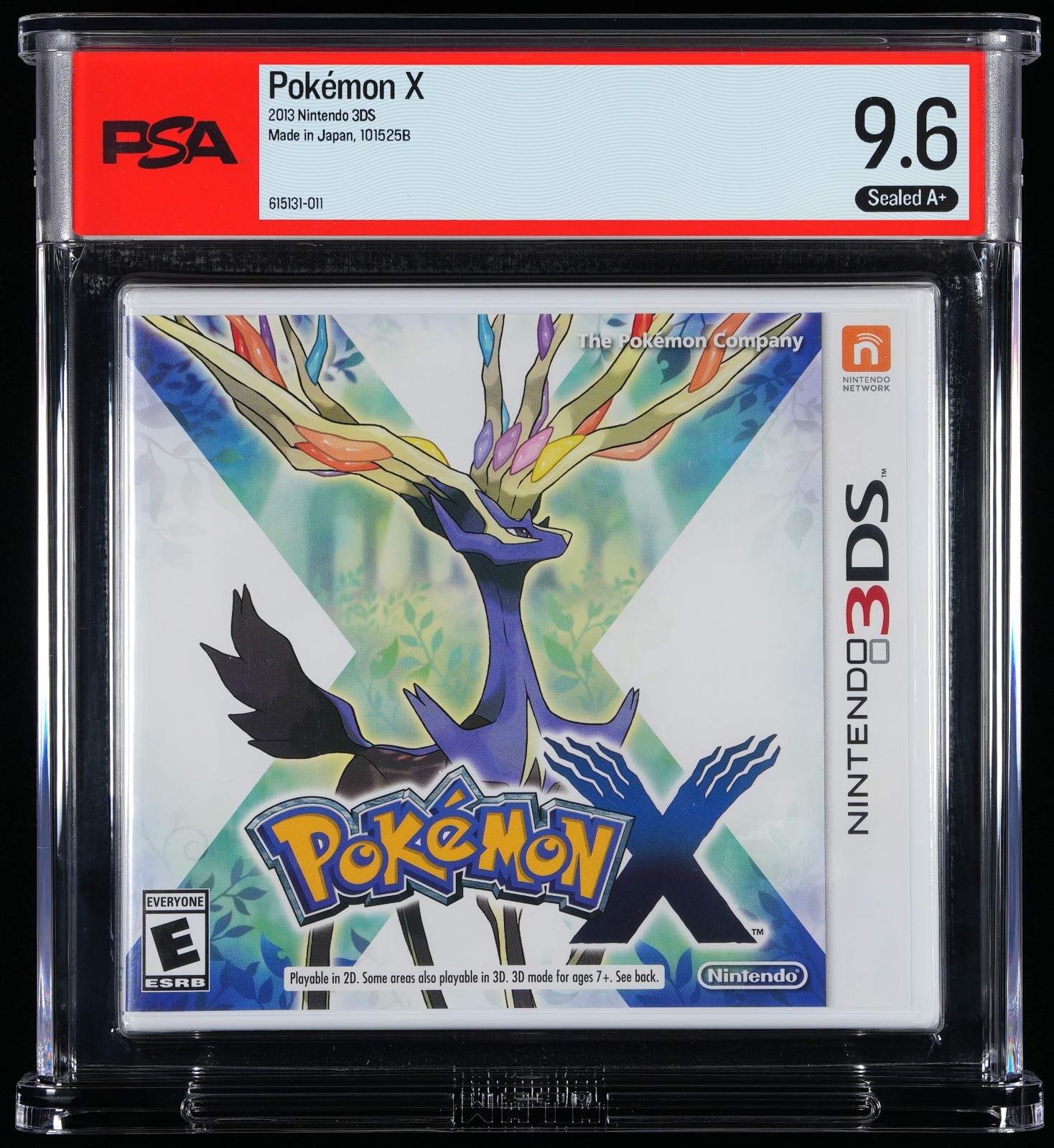 Pokémon X Nintendo 3DS First Print Sealed Brand New PSA 9.6 A+ Graded