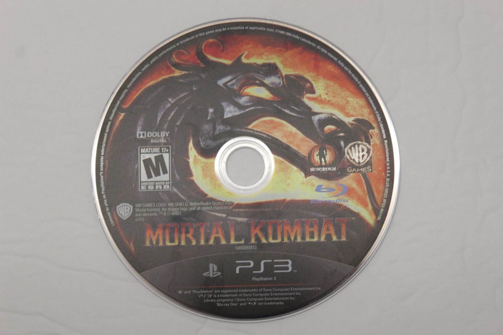 Mortal Kombat Komplete Edition (PS3, 2012) Disc Only