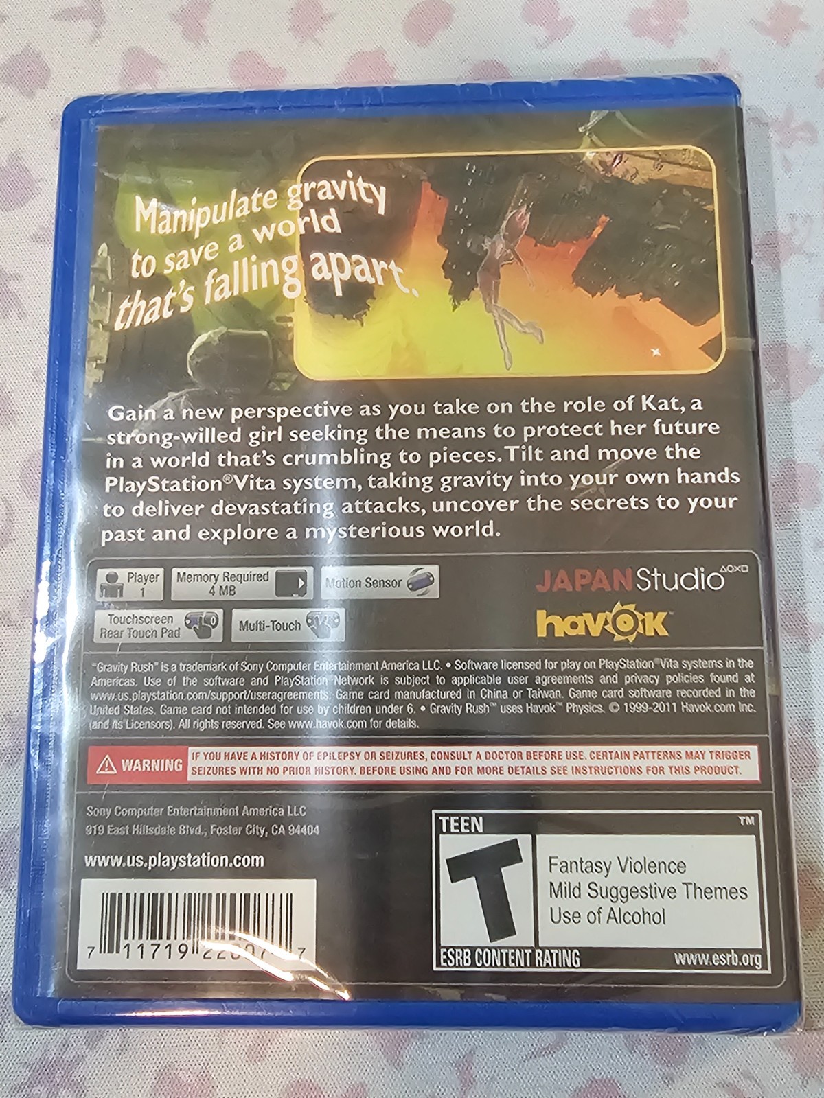 Gravity Rush (Sony PlayStation Vita, 2012) BRAND NEW SEALED