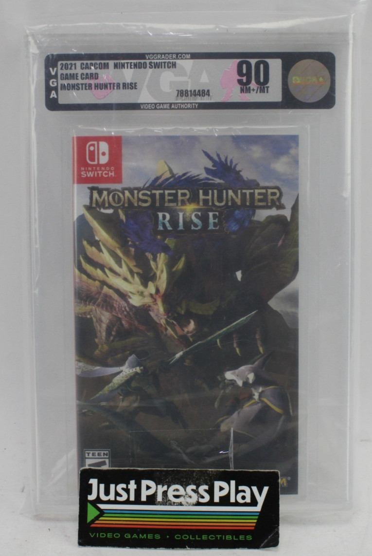 Monster Hunter Rise Nintendo Switch CIB VGA Graded Gold Level 90 NM+/MT