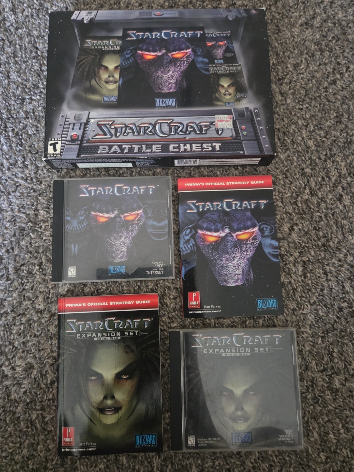 Starcraft Battle Chest PC/Mac CD-ROM Video Game, 2-Disc Set W Manuals