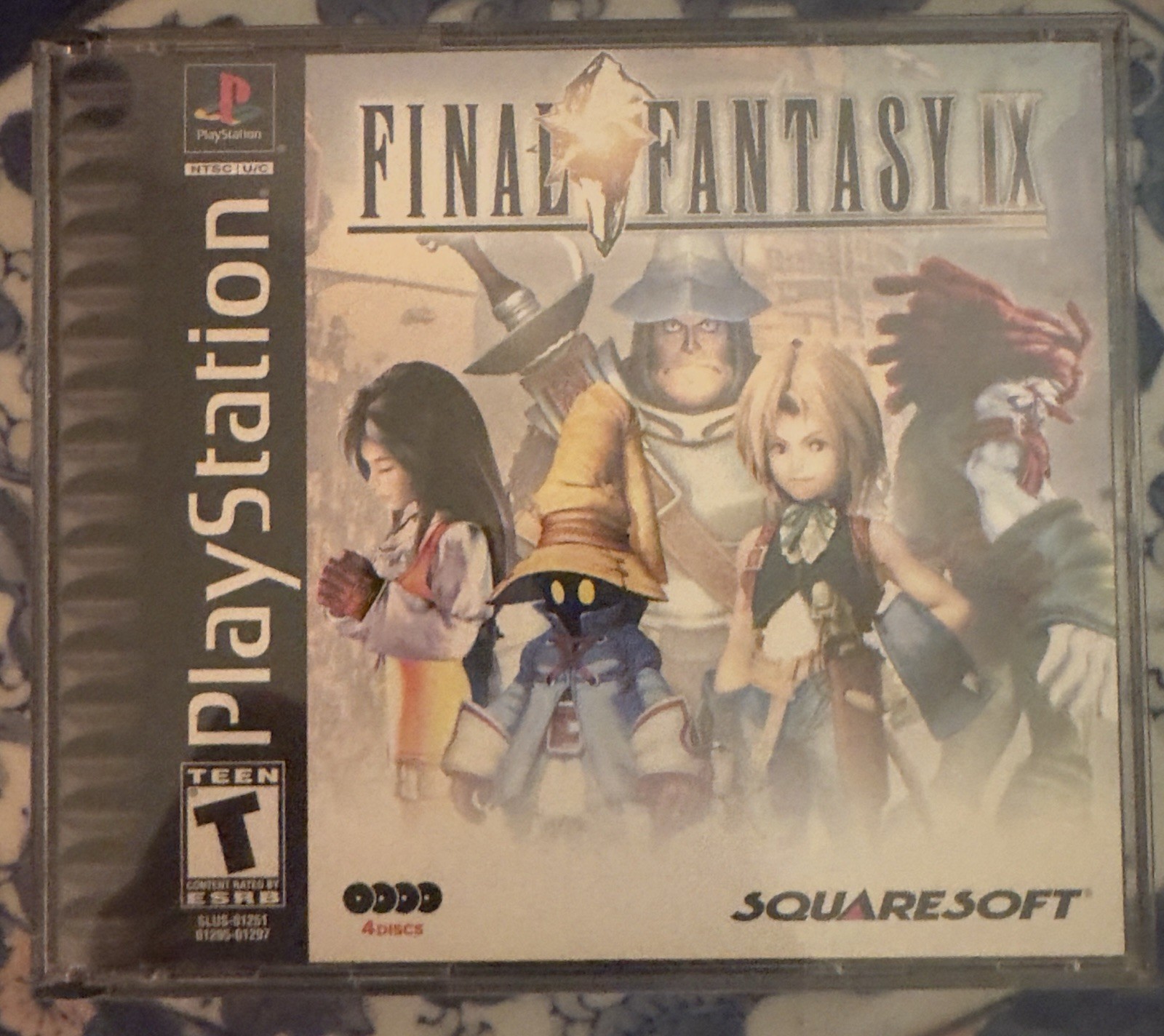 Final Fantasy IX Sony PlayStation 1 Squaresoft 2000 Complete Case Manual 4 Discs