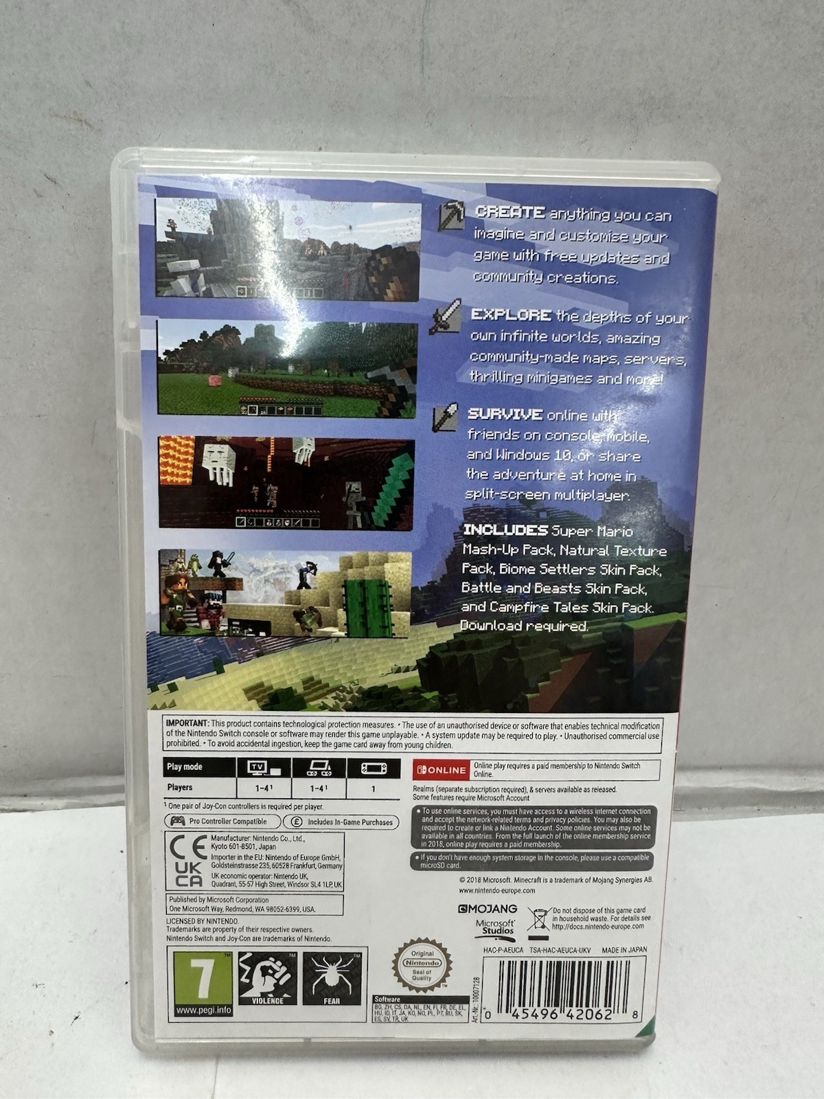 Mojang Minecraft Bedrock Edition Nintendo Switch Game