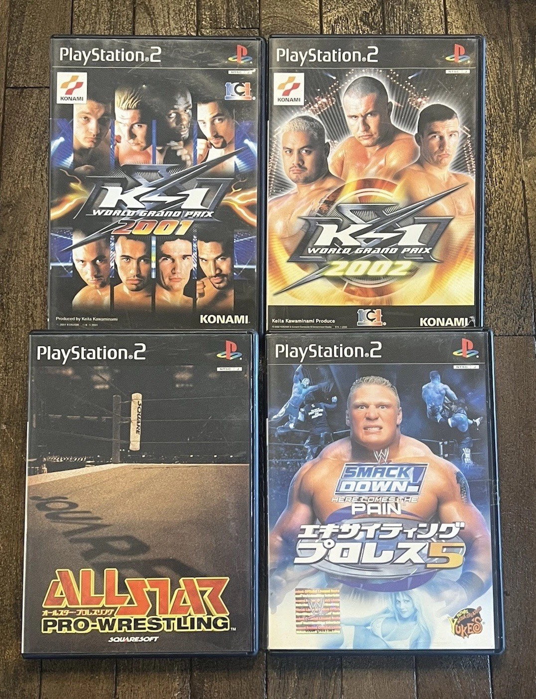 PS2 Wrestling: WWE Here Comes The Pain, All Star, K1 2001/2002 Japan Import Read