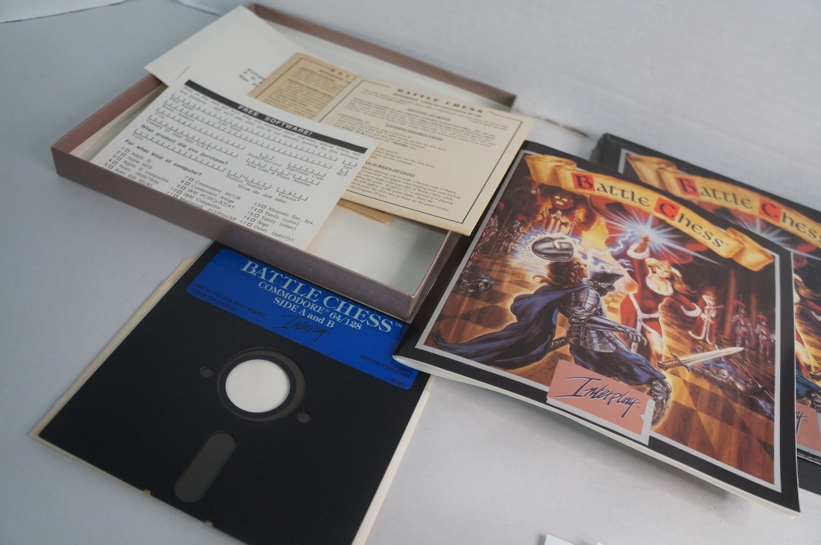 Battle chess (interplay Commodore 64/128 1988) In Big Box With Manual