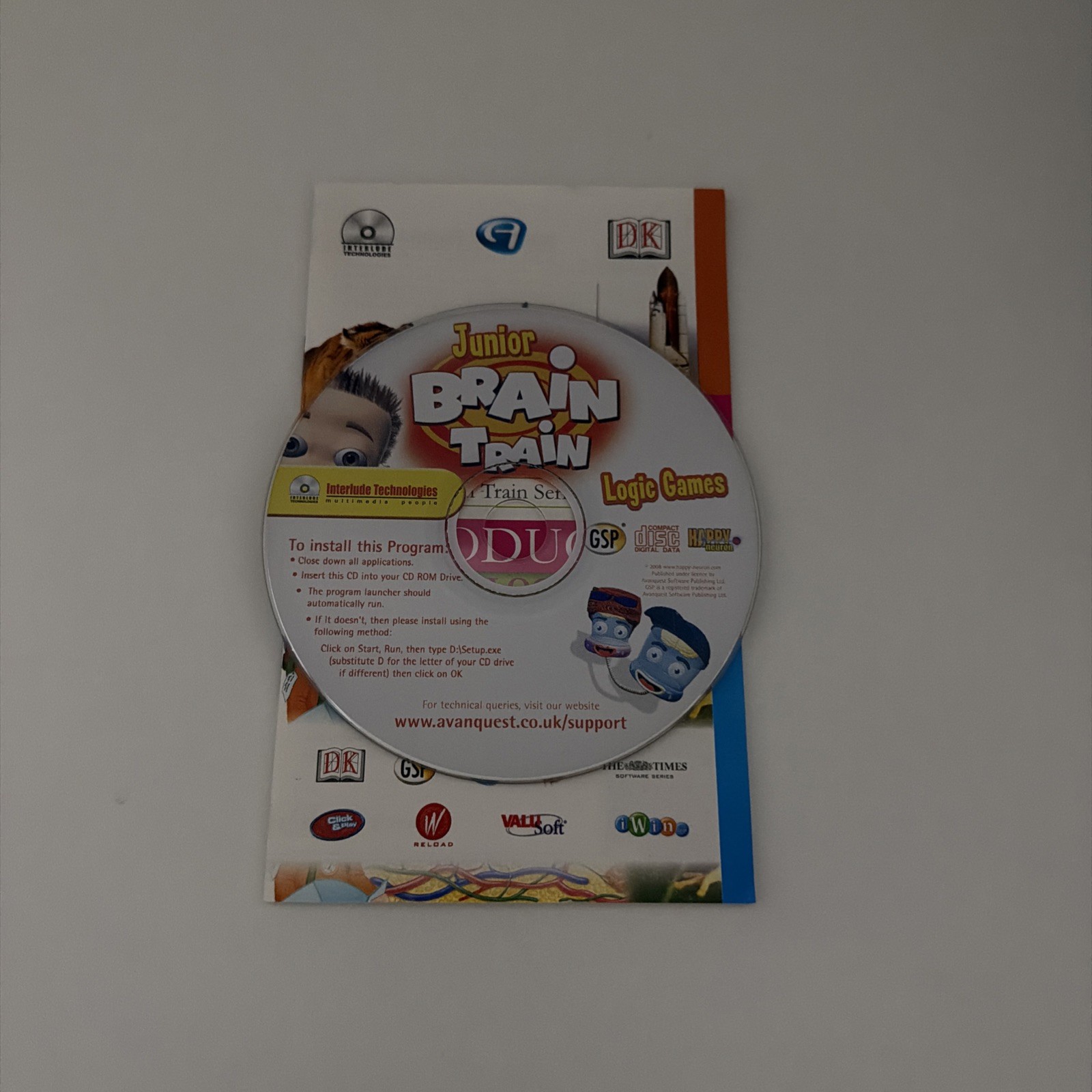 Junior Brain Train (2008) – Logic Games, Ages 7-11 PC Software Complete [Tested]