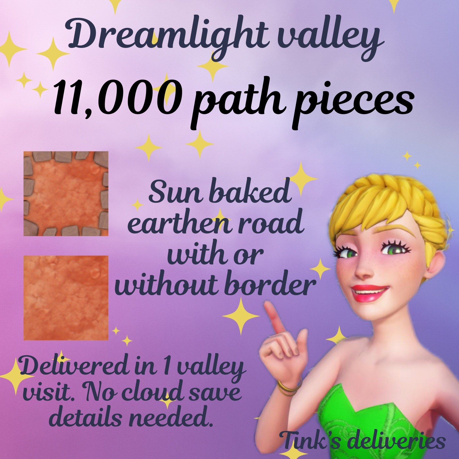 Dreamlight Valley Resources 💕 11,000 path piece pack sun baked road