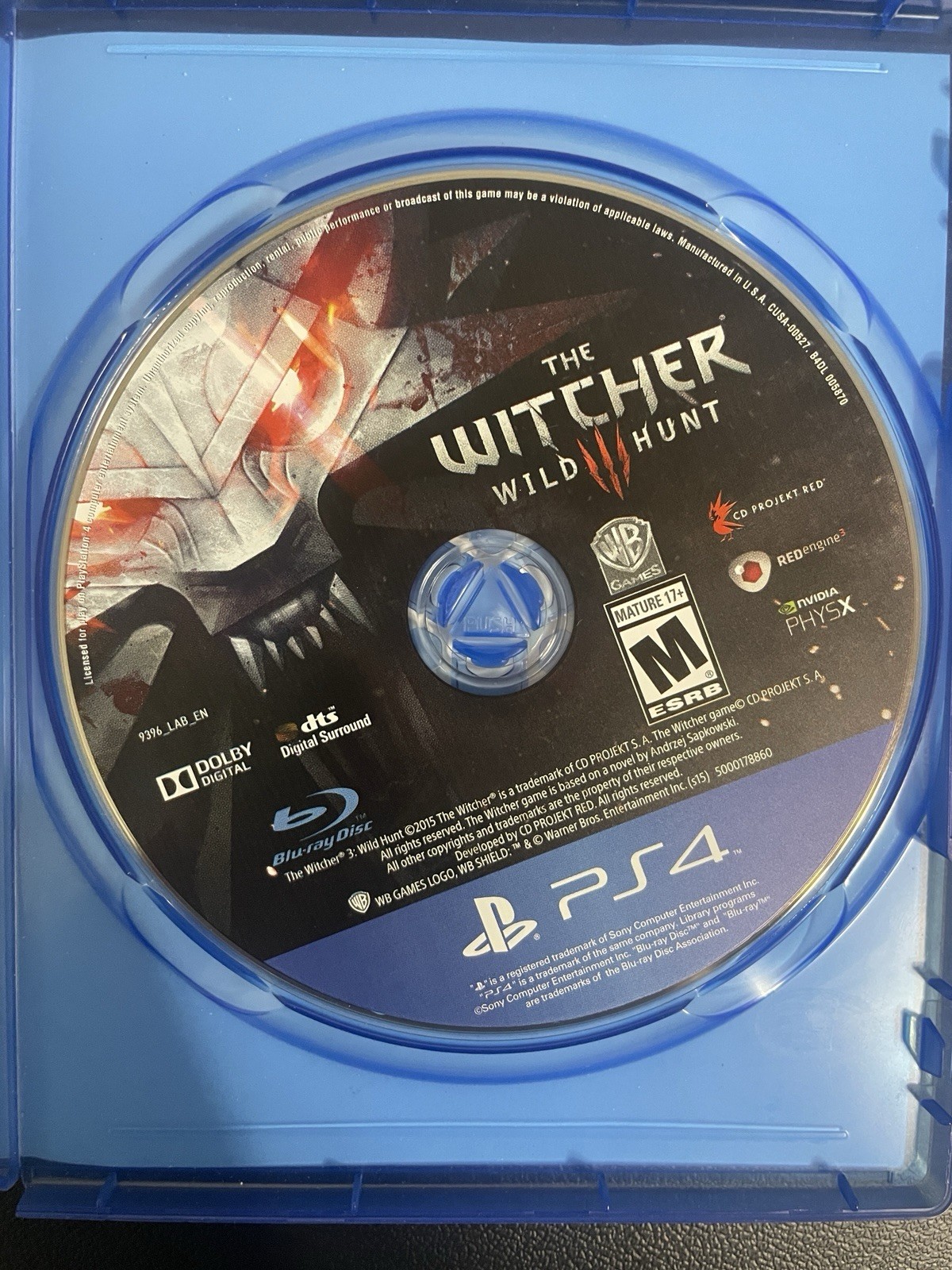 CD Projekt RED The Witcher 3: Wild Hunt PS4 M RPG Manual Soundtrack Map Stickers