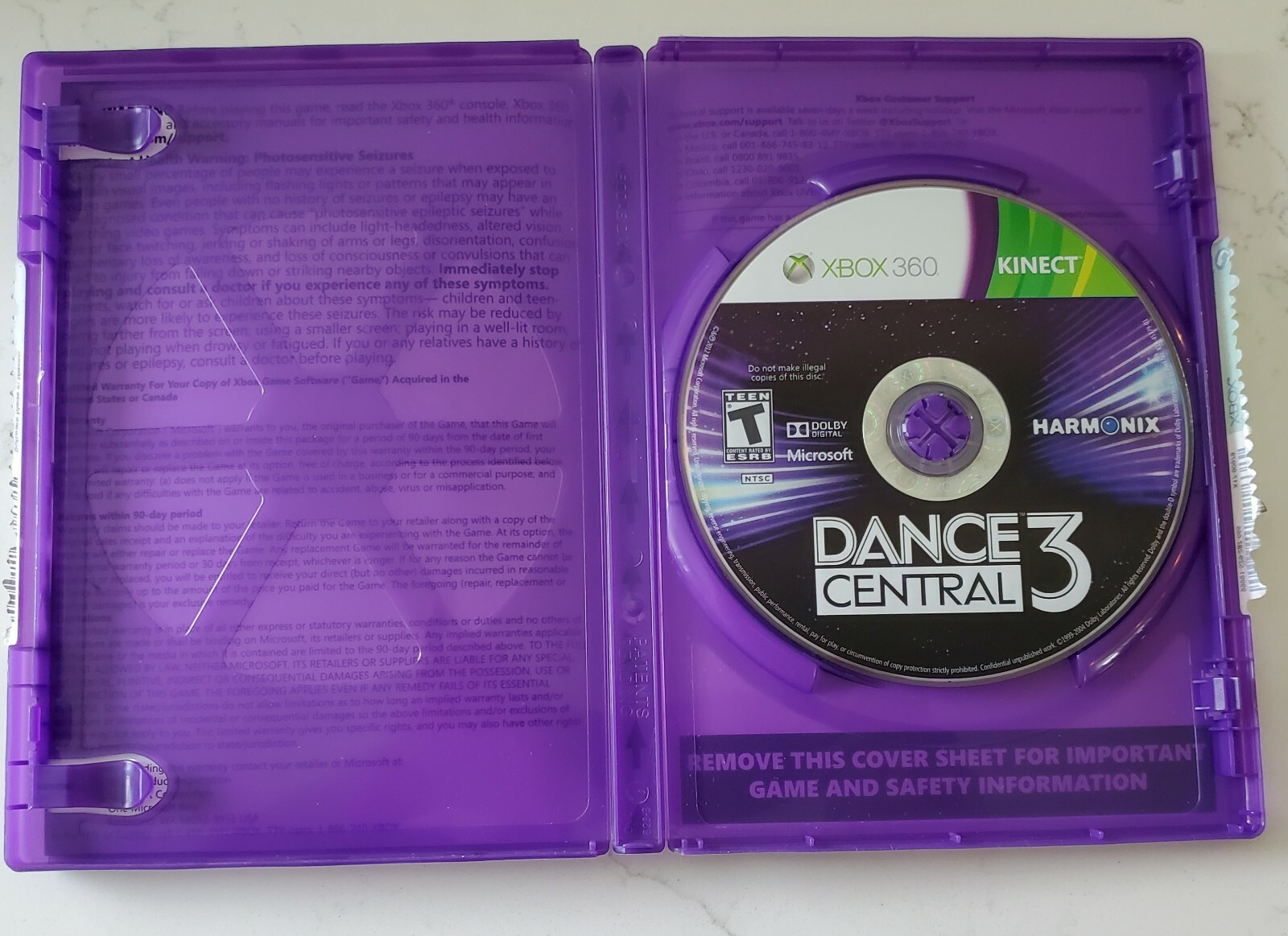 DANCE CENTRAL 3 ☆ Microsoft Xbox 360 ☆ 2012 Video Game ☆ Kinect ☆ 100 Tracks