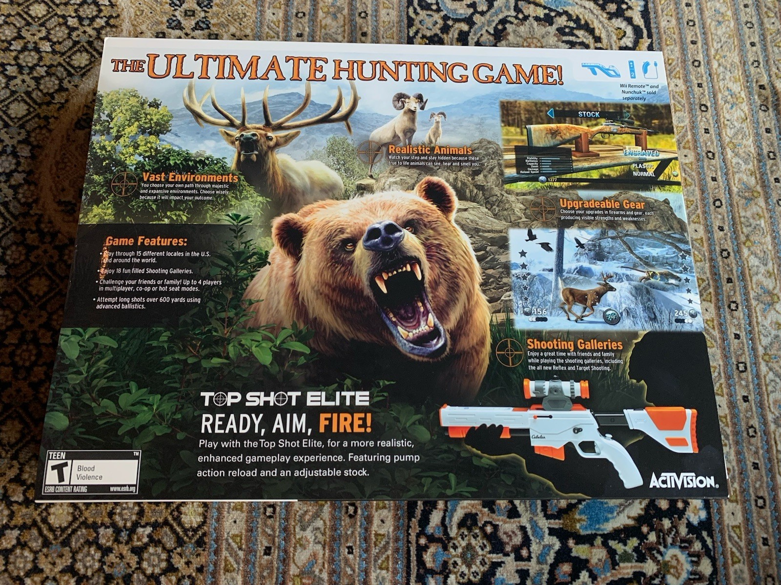 Cabela’s Big Game Hunter 2012 with Top Shot Elite Nintendo Wii Factory Sealed