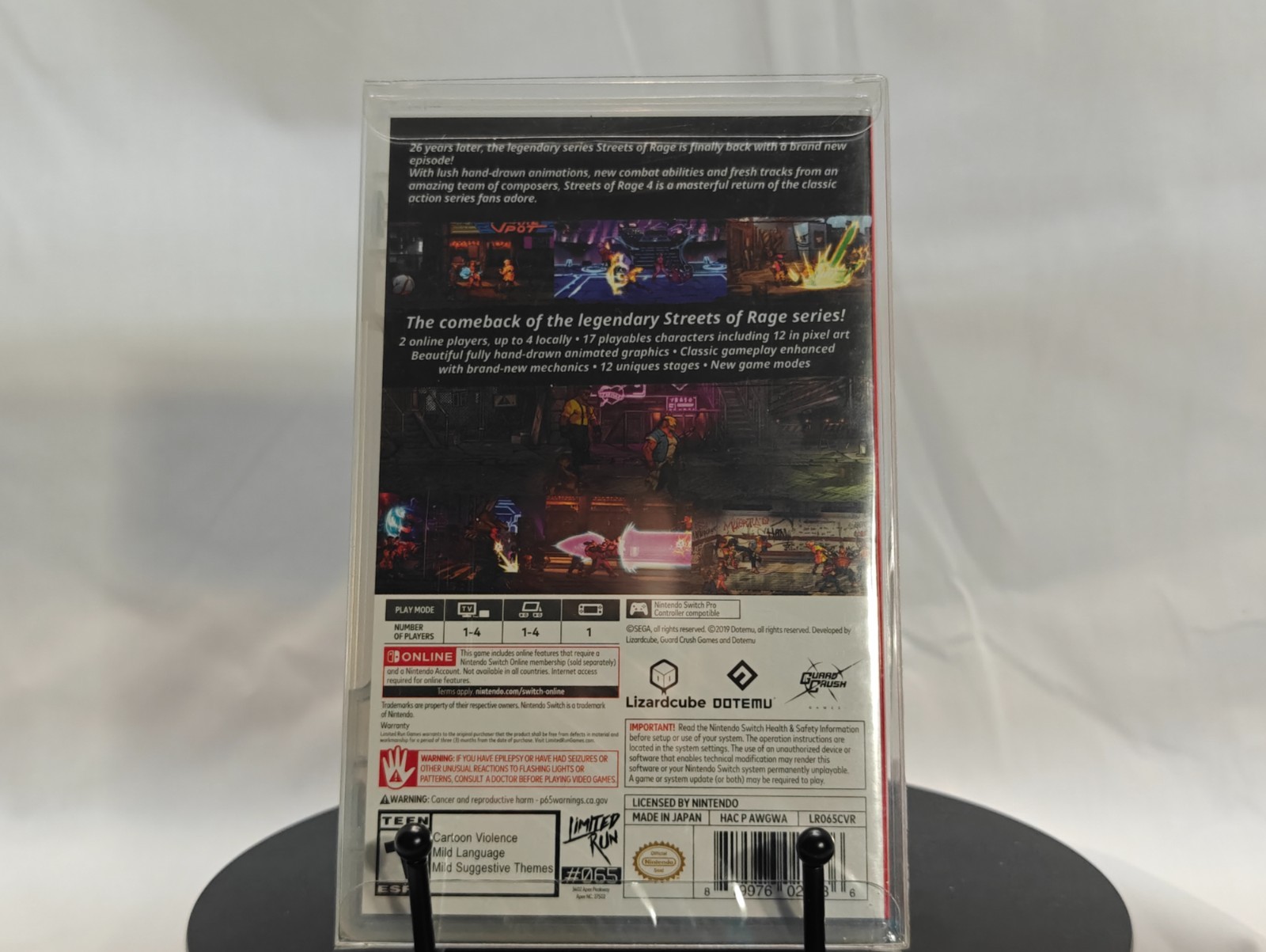 Streets of Rage 4 #065 – New & Sealed – Nintendo Switch – Limited Run Games – LR