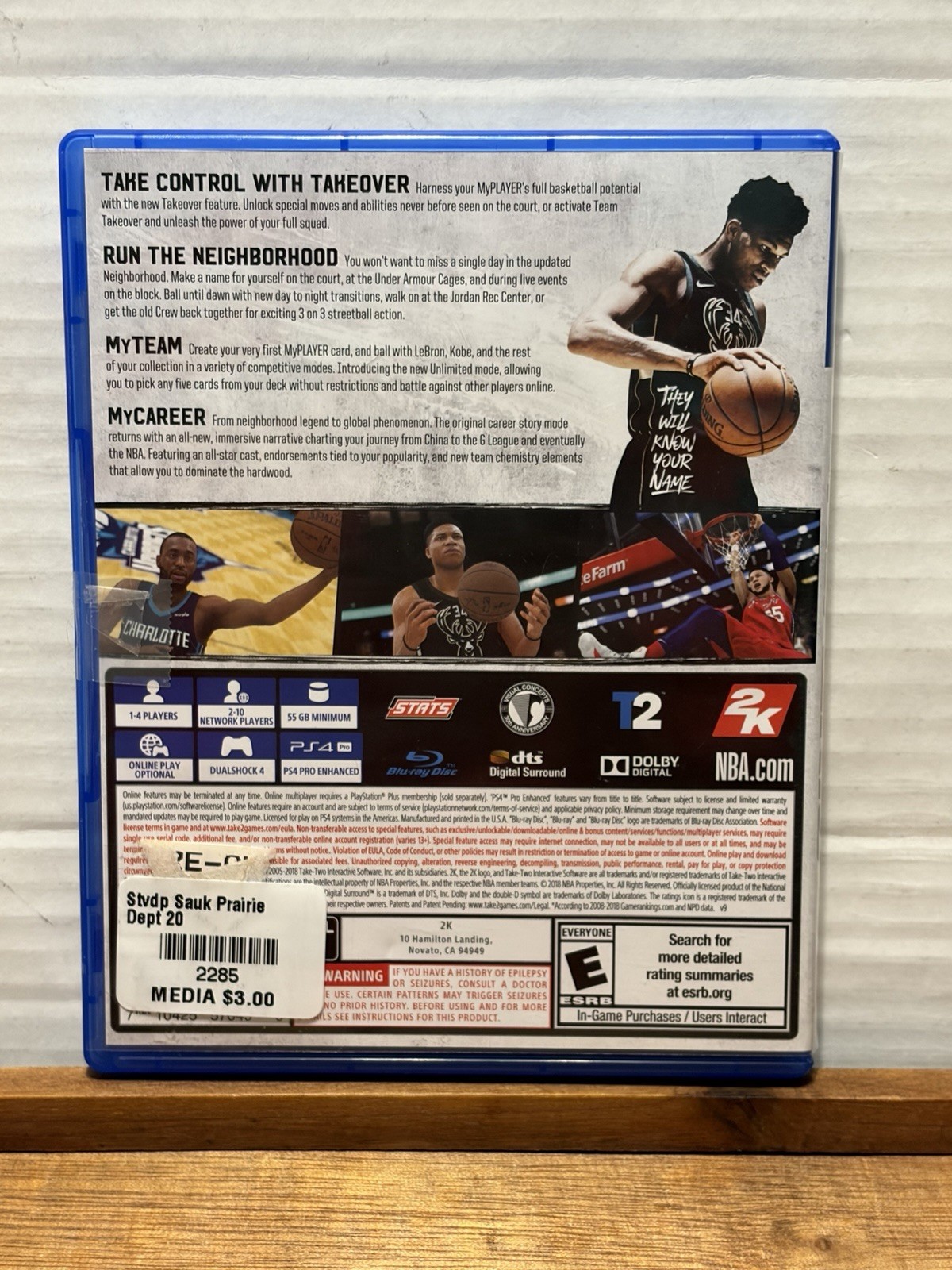 NBA 2K19 (Playstation 4 PS4) Complete w/Inserts Tested Working