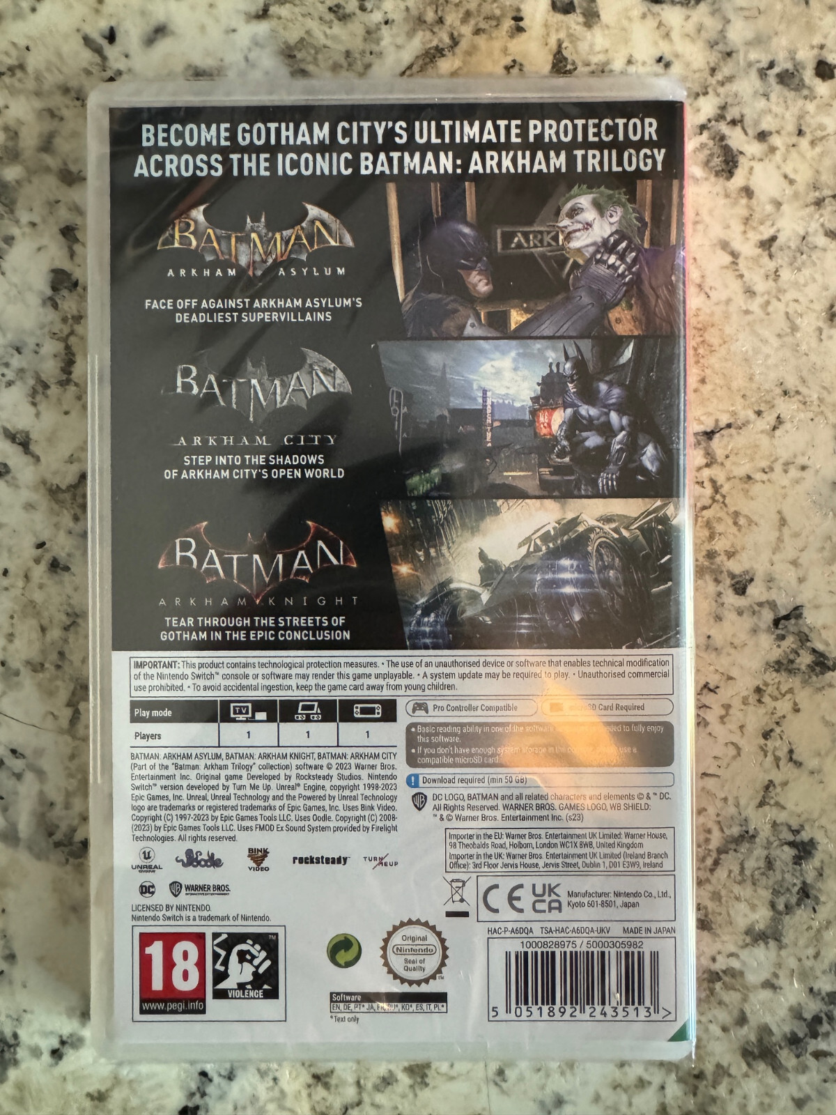 Batman Arkham Trilogy Collection Nintendo Switch Brand New Factory Sealed