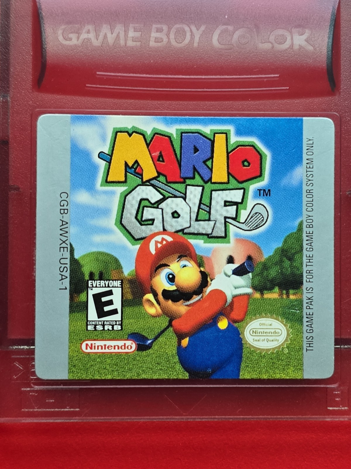 Mario Golf Game Boy Color Nintendo GBC Handheld Vintage Authentic Saves
