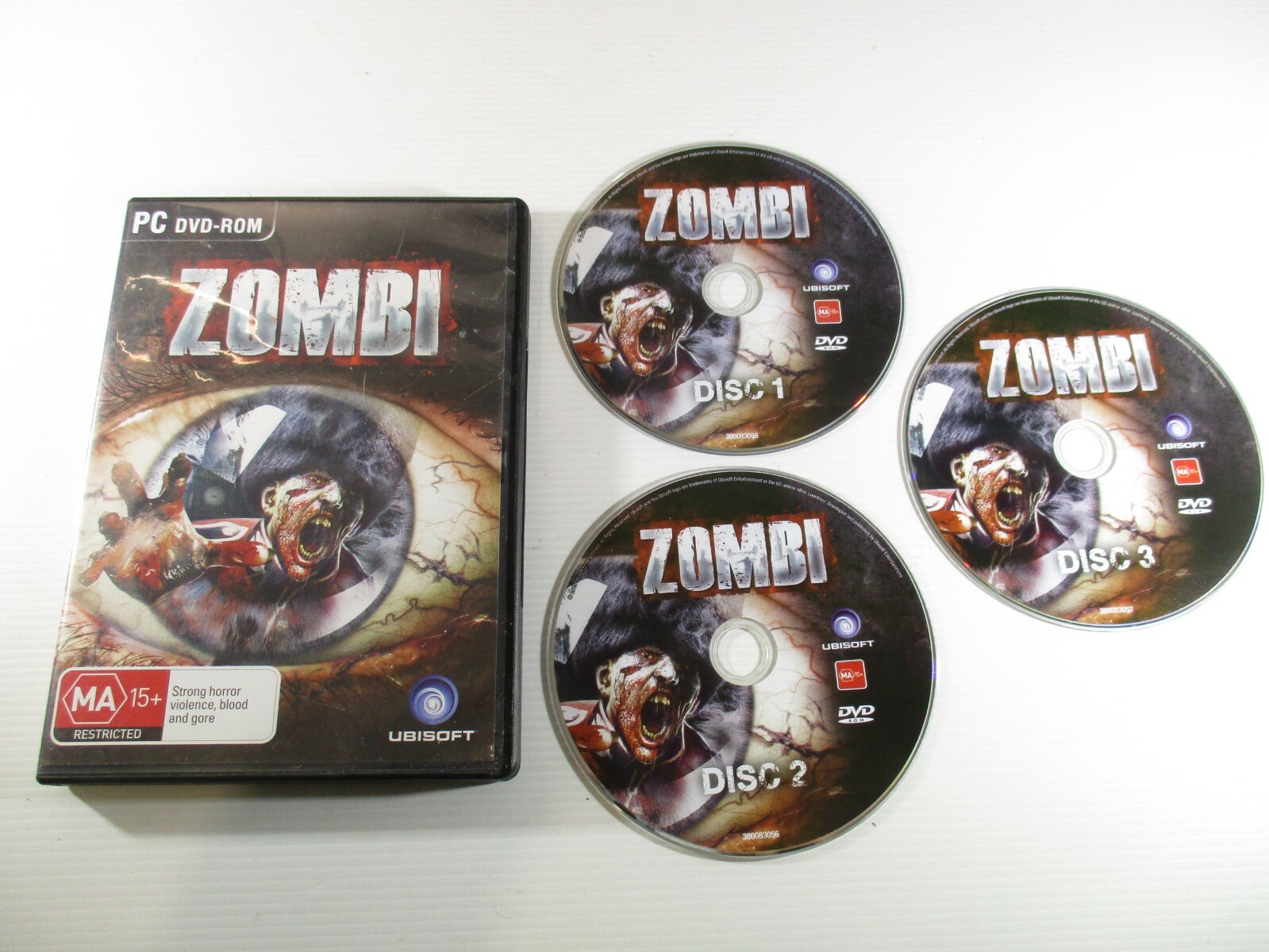 PC Game Zombi MA15+ Ubisoft PC DVD Rom 2015 Ubisoft Entertainment 3 Disc Set.