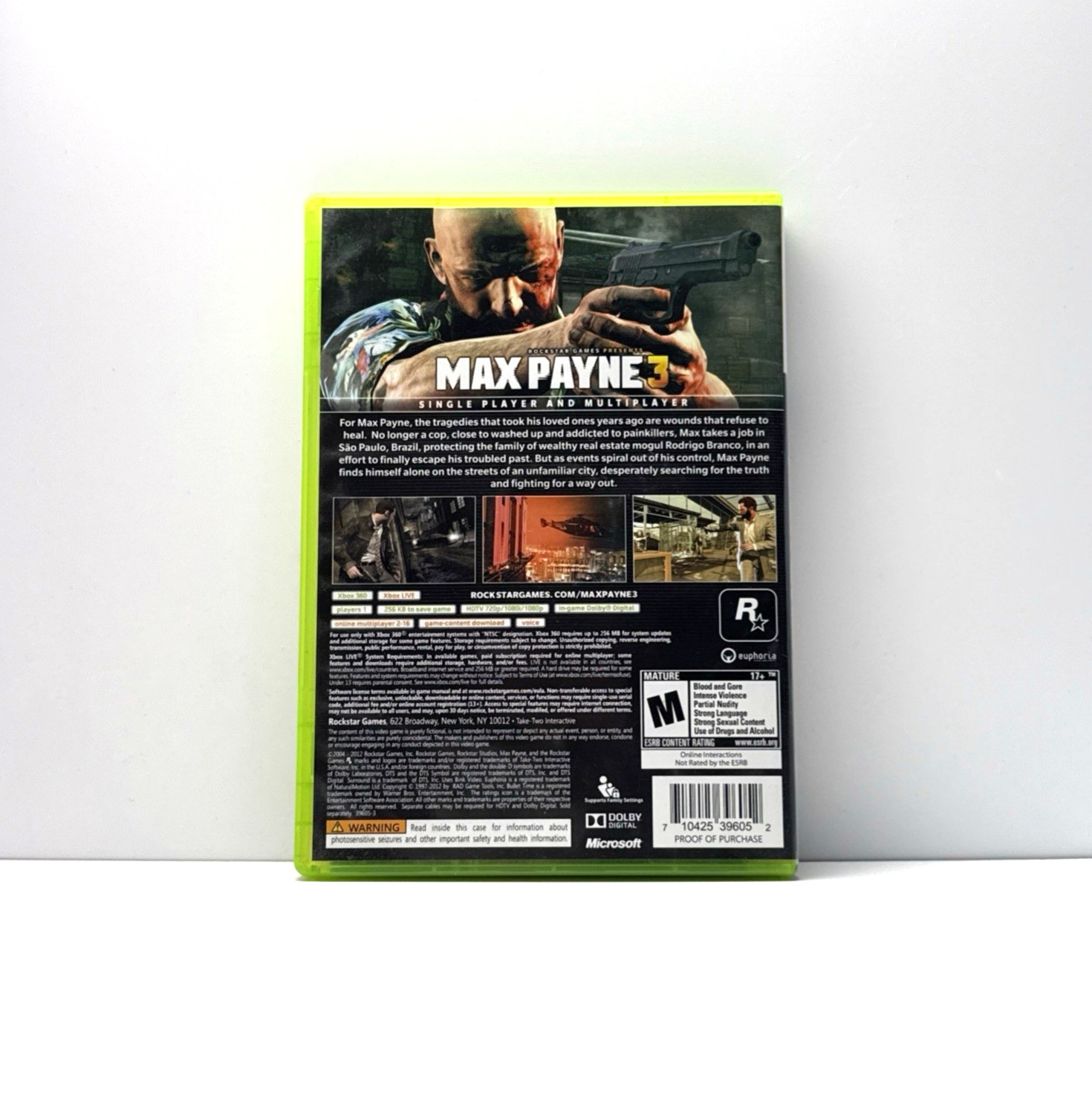 Max Payne 3 Microsoft Xbox 360 CIB Complete Refurbished & Tested Free Shipping