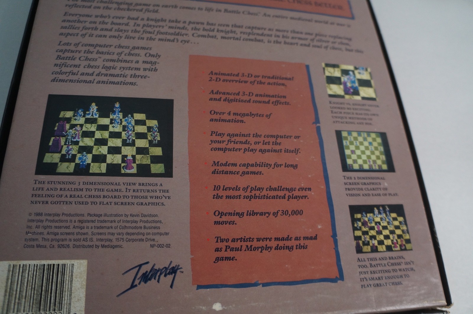 Battle chess (interplay Commodore 64/128 1988) In Big Box With Manual