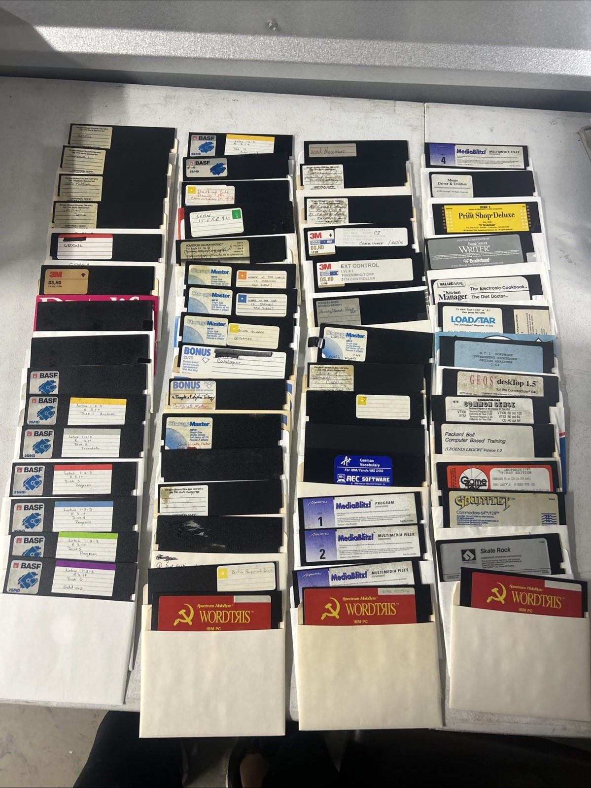 Commodore 64 Floppy Disks With Games Selling As Is for Blank Disk LOT Of 60