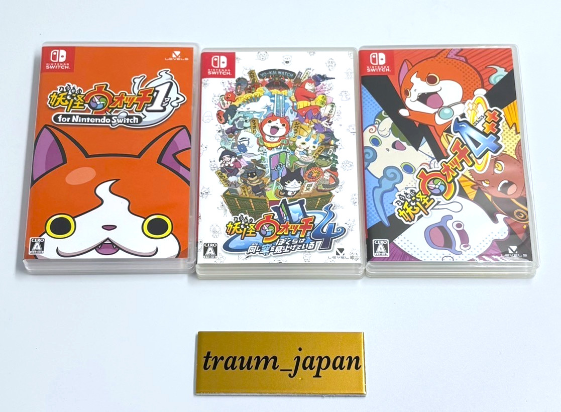 Yo-kai Watch 1, 4 & 4++ for Nintendo Switch 3Games set Japan import Yokai Watch