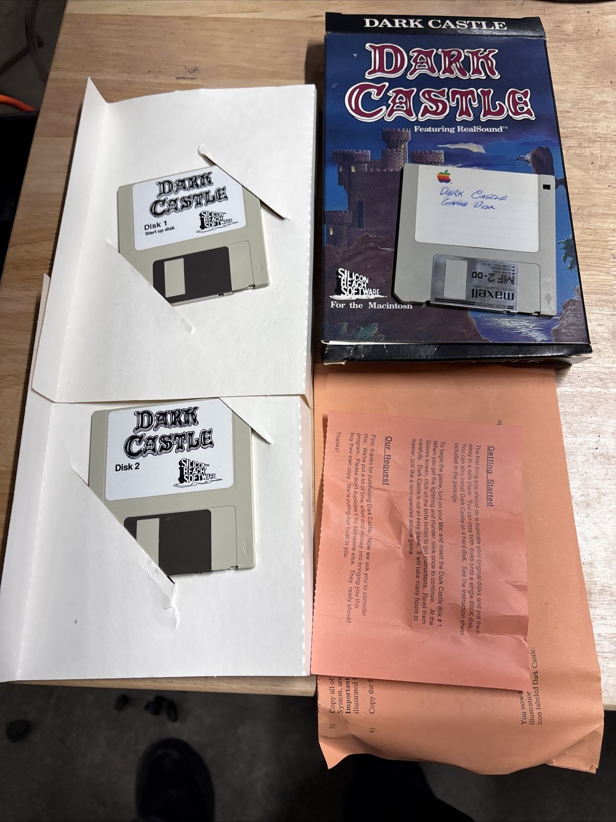 Dark Castle – Silicon Beach Software – 1986 / Macintosh – COMPLETE, Tested!