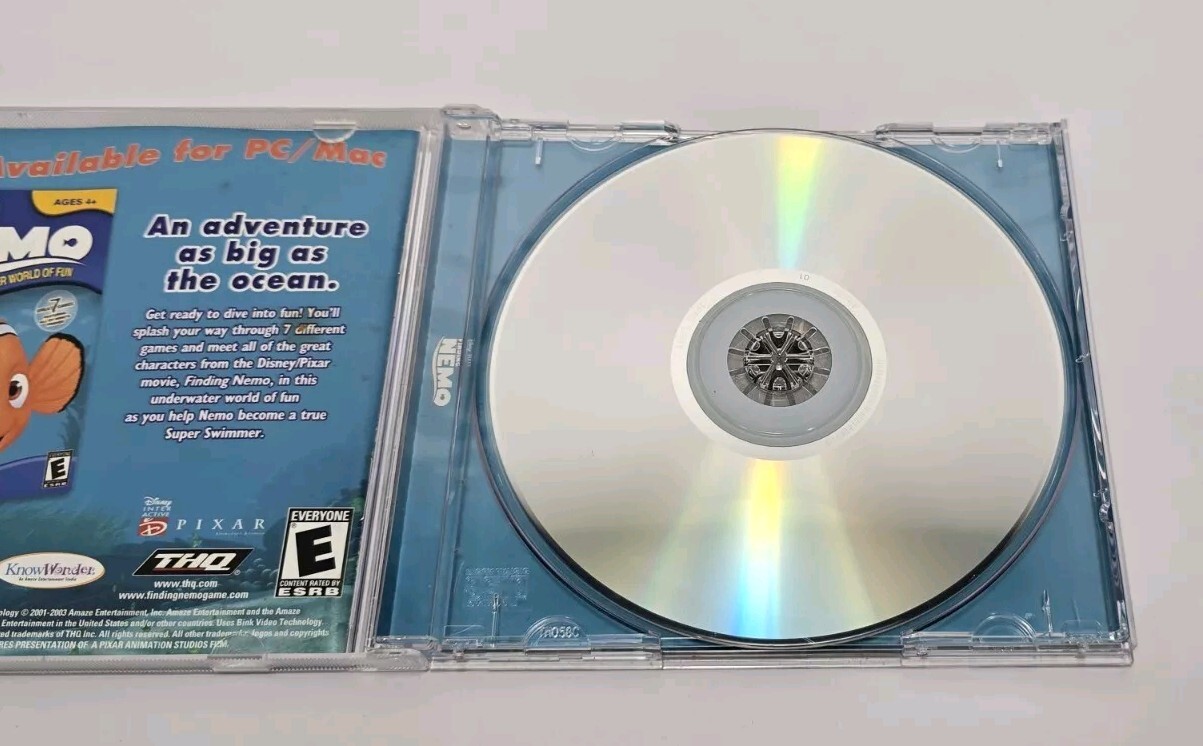 Finding Nemo (Windows / Mac, 2003) Disney Pixar THQ 98 ME XP 2000 OS X 10.2 PC