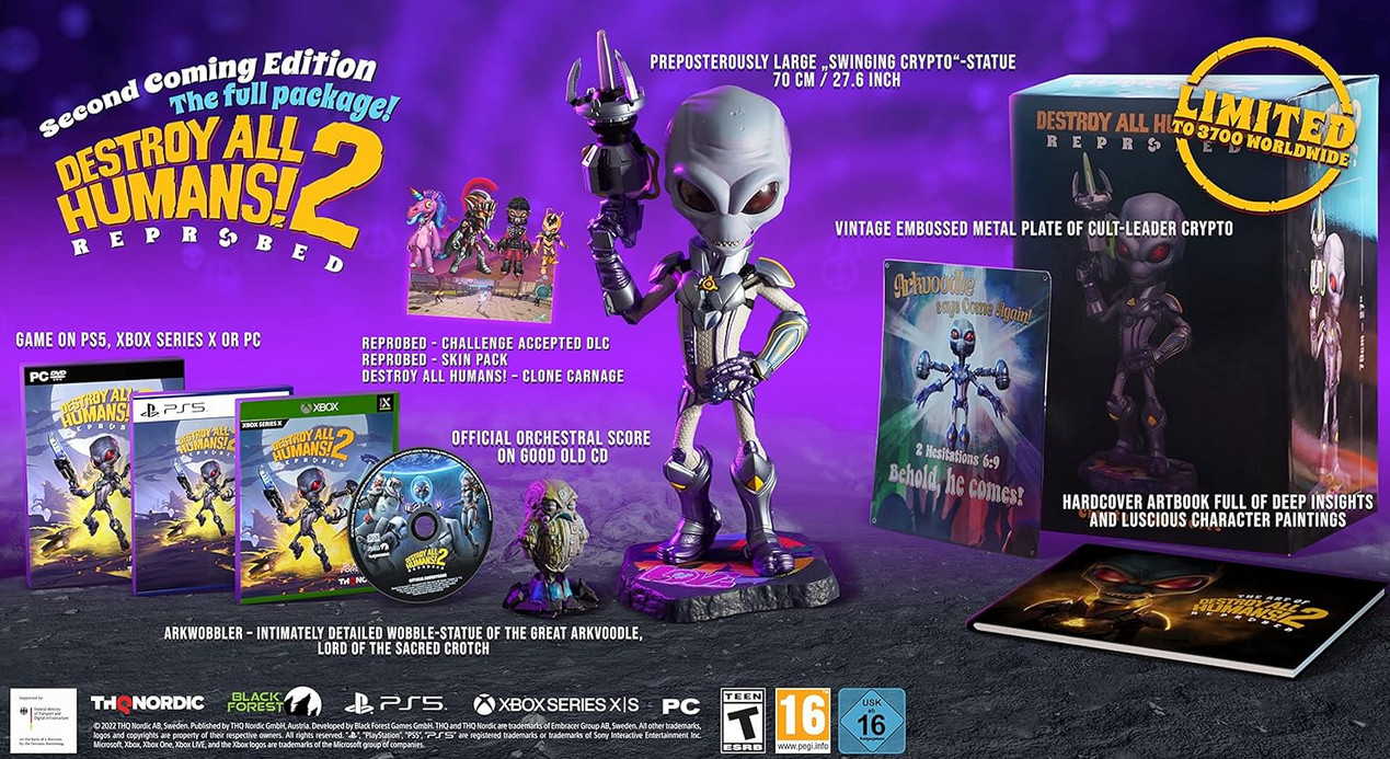 NEW Destroy All Humans 2 Reprobed 2nd Coming Edition Xbox X RARE ONLY 3700 MADE