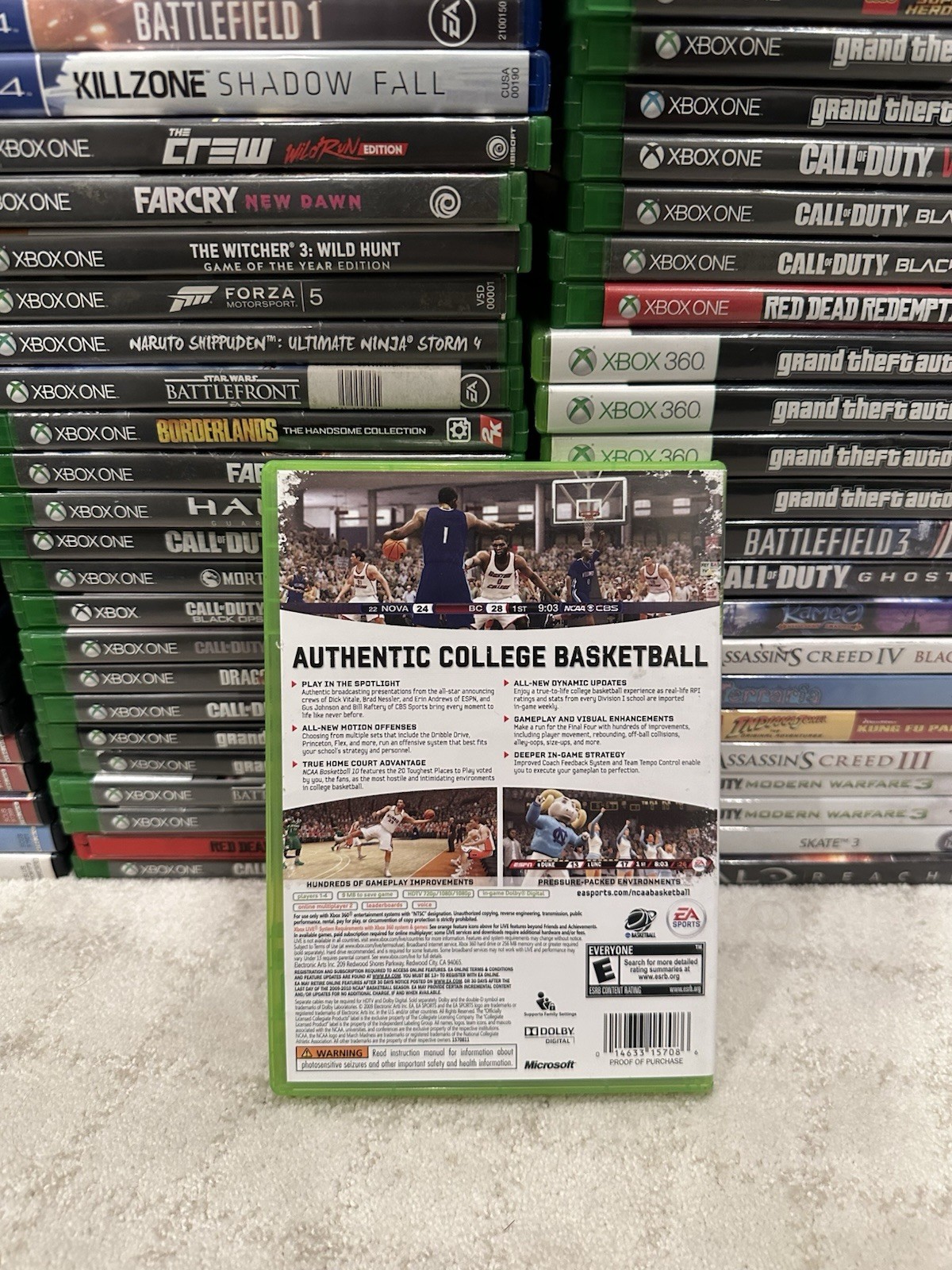 NCAA Basketball 10 (Microsoft Xbox 360) Complete CIB Tested