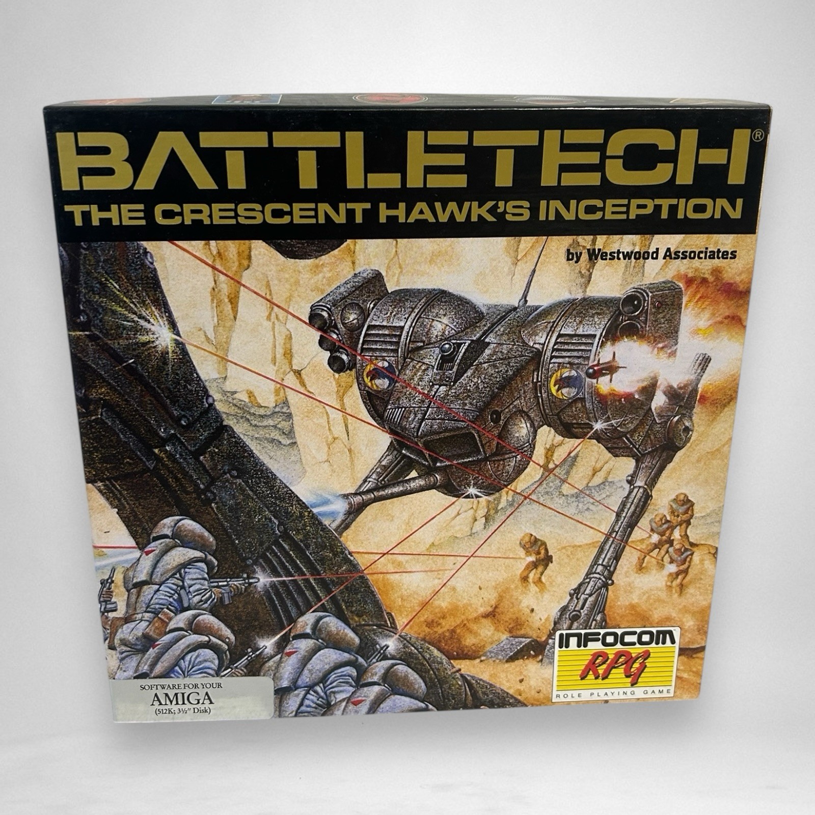 Battletech The Crescent Hawk’s Inception Commodore Amiga CIB W/ Poster