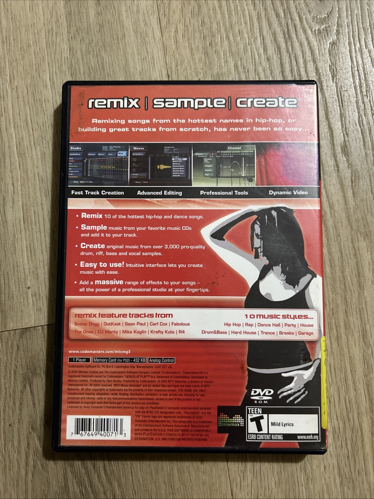 MTV Music Generator 3: This Is The Remix (Sony PlayStation 2, 2004) PS2