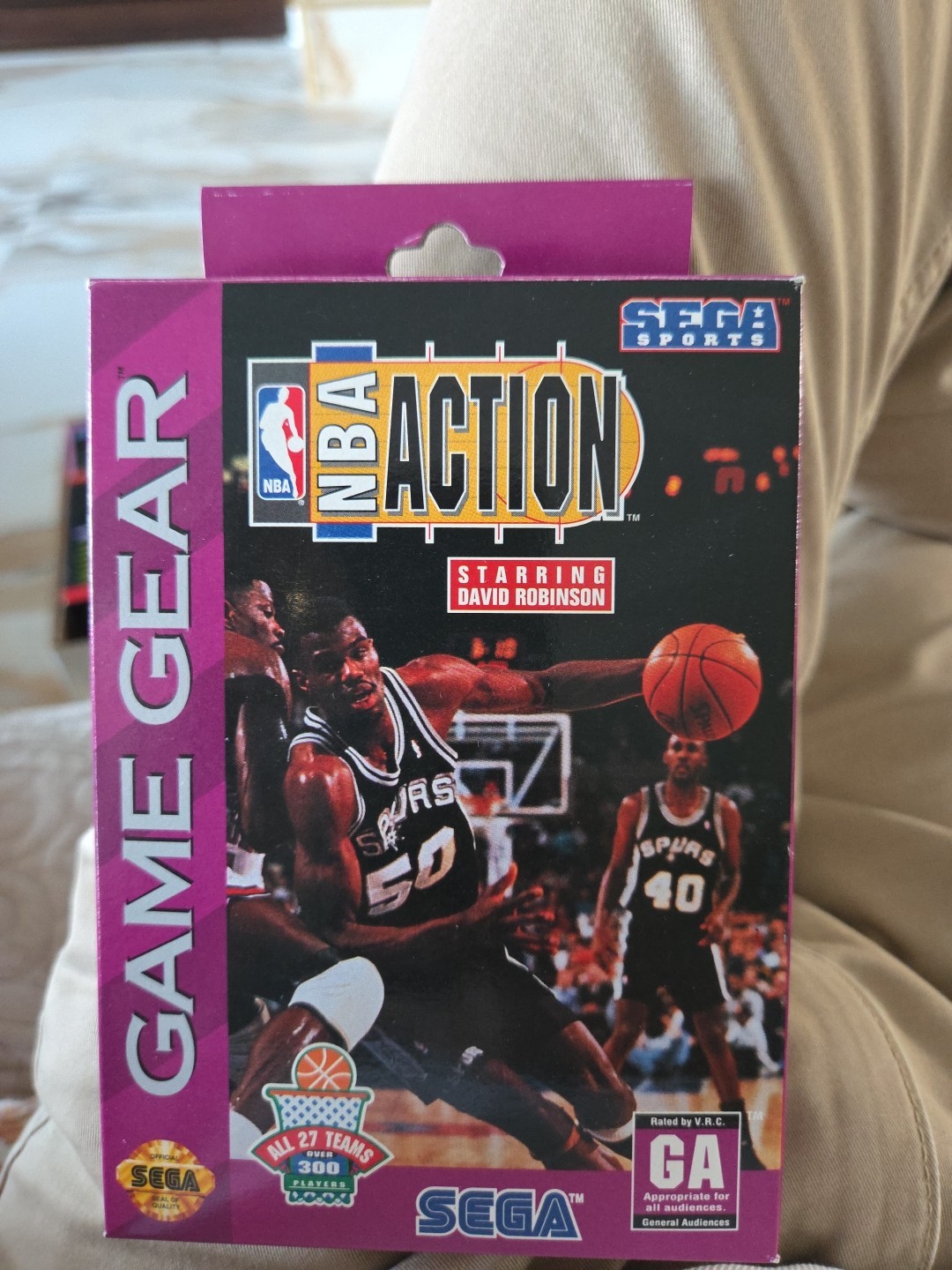 NBA Action w/ David Robinson – Sega Game Gear CIB manual