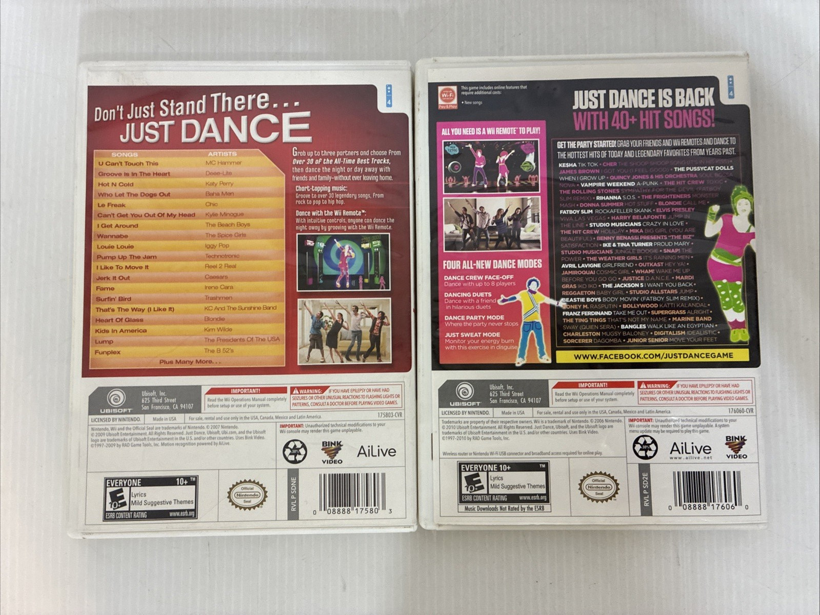 Just Dance Wii Game Lot of 10 1 2 3 4 2014 2015 2016 2018 2019 2020 CIB Manuals