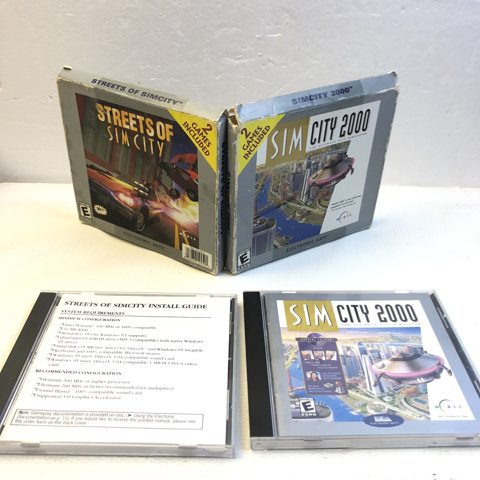 SimCity 2000 Ultimate Simulator Streets of PC 2002 2 Pack Bundle Duel Set Maxis