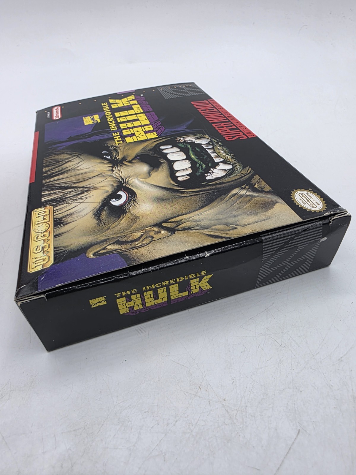 The Incredible Hulk Super Nintendo SNES Fully Complete CIB Tested Works Rare