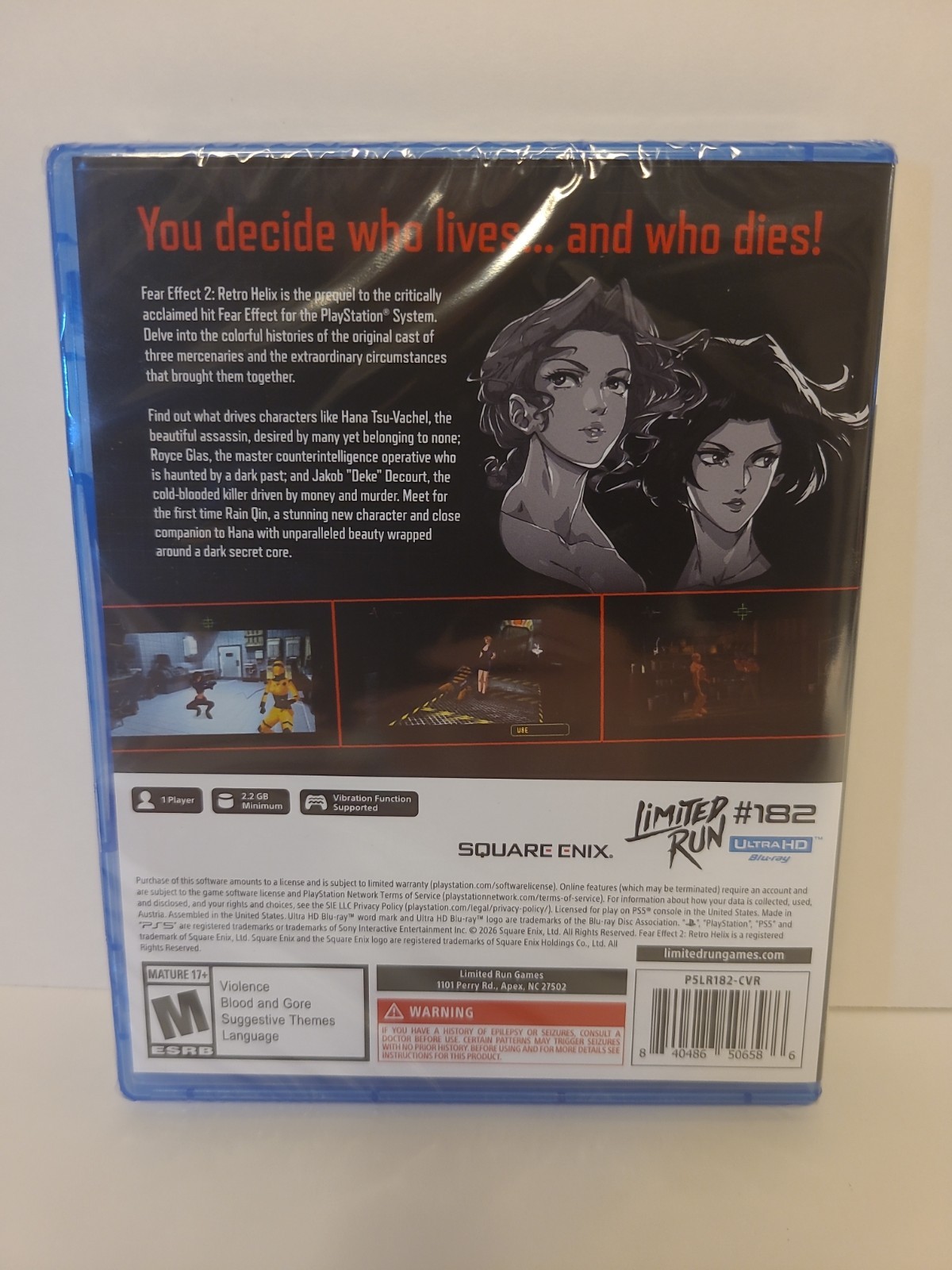 Fear Effect 1 PS5 + Fear Effect 2 PS5 bundle New/Sealed + Case Protectors