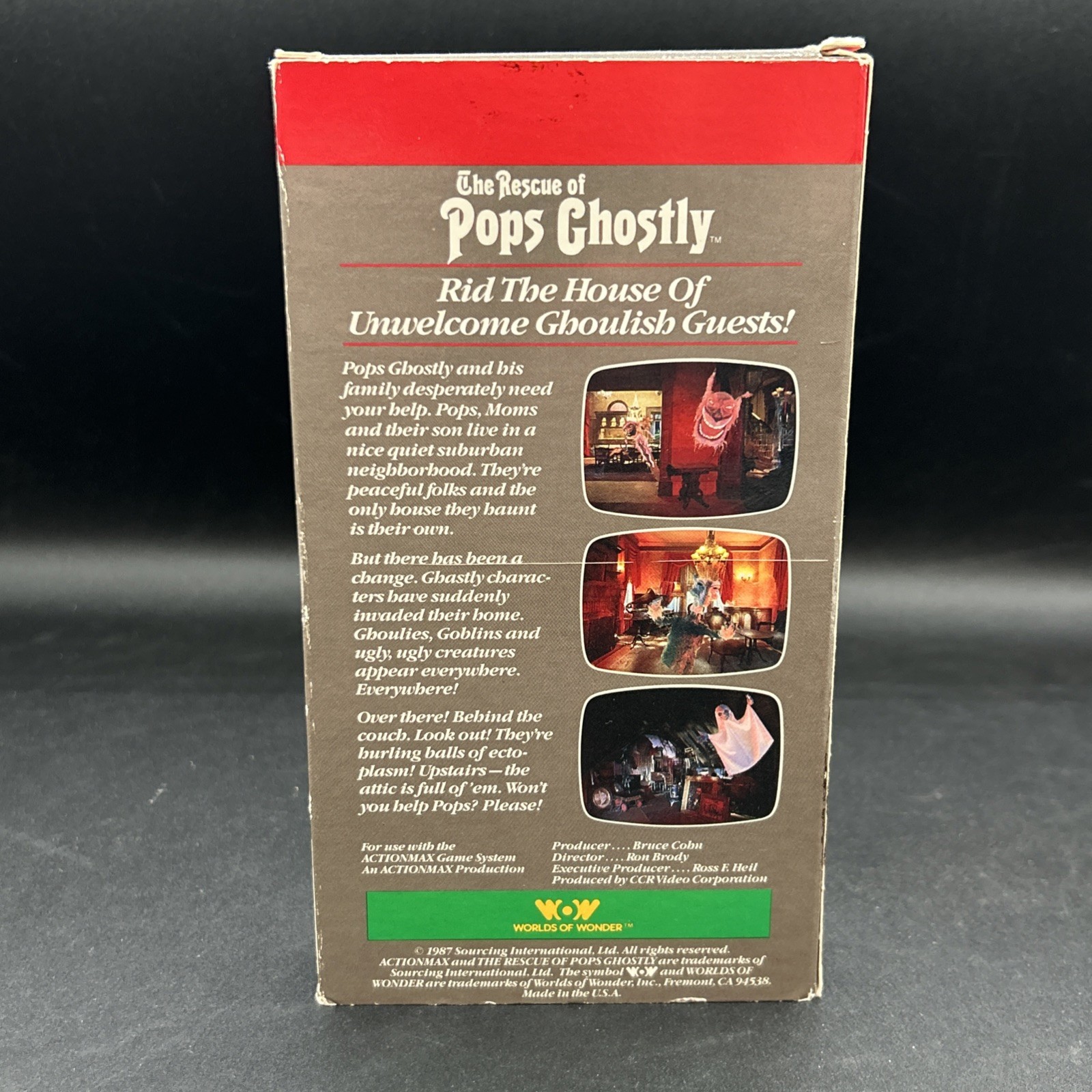 Action Max Pops Ghostly VHS Game Worlds of Wonder
