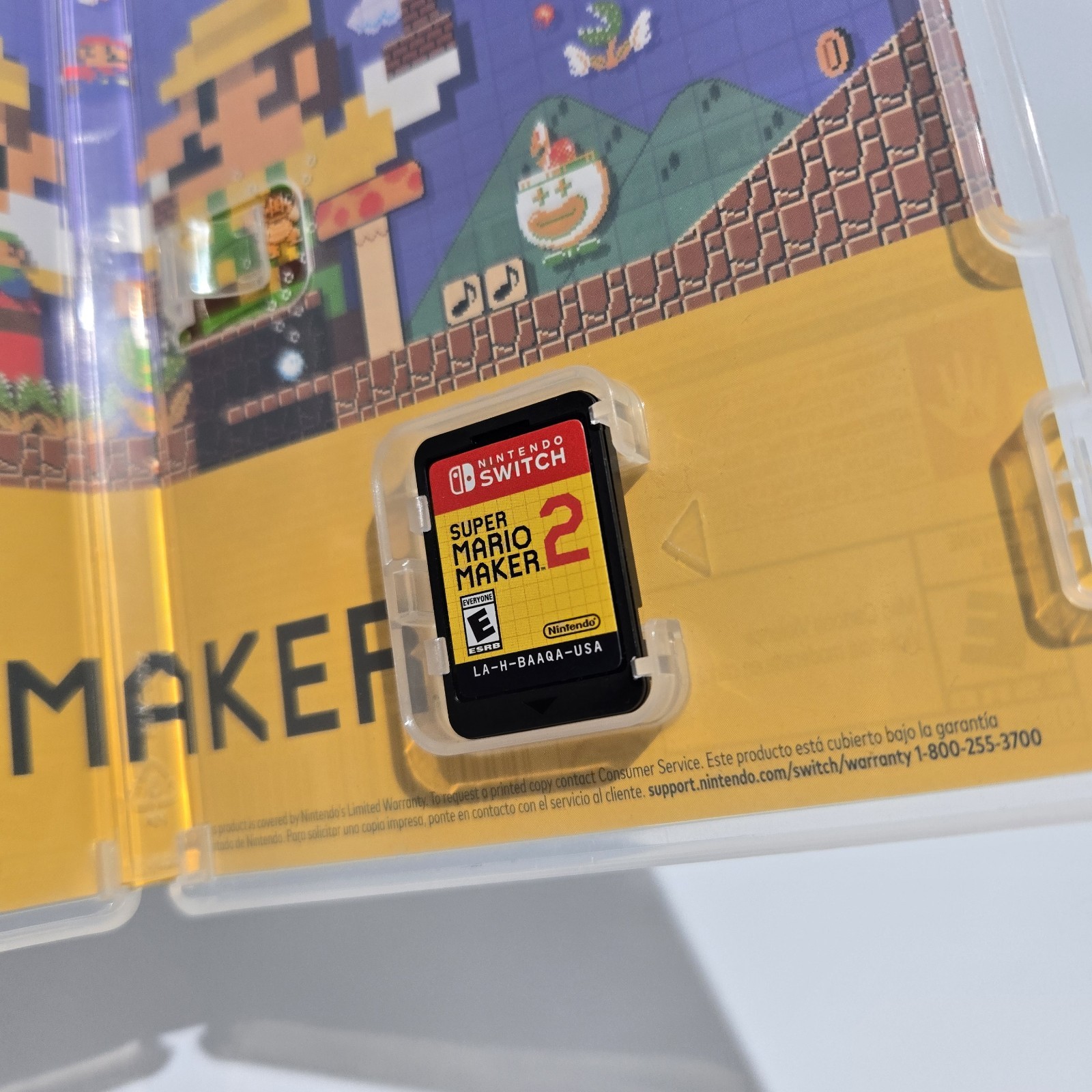 Super Mario Maker 2 (Nintendo Switch, 2019) Authentic Tested Cartridge & Case
