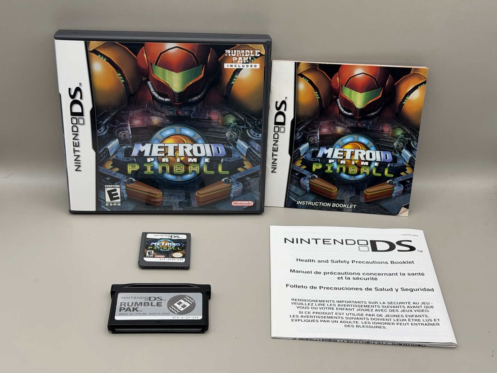 Metroid Prime: Pinball (Nintendo DS, 2005) CIB – Complete w/Rumble Pak – Clean!