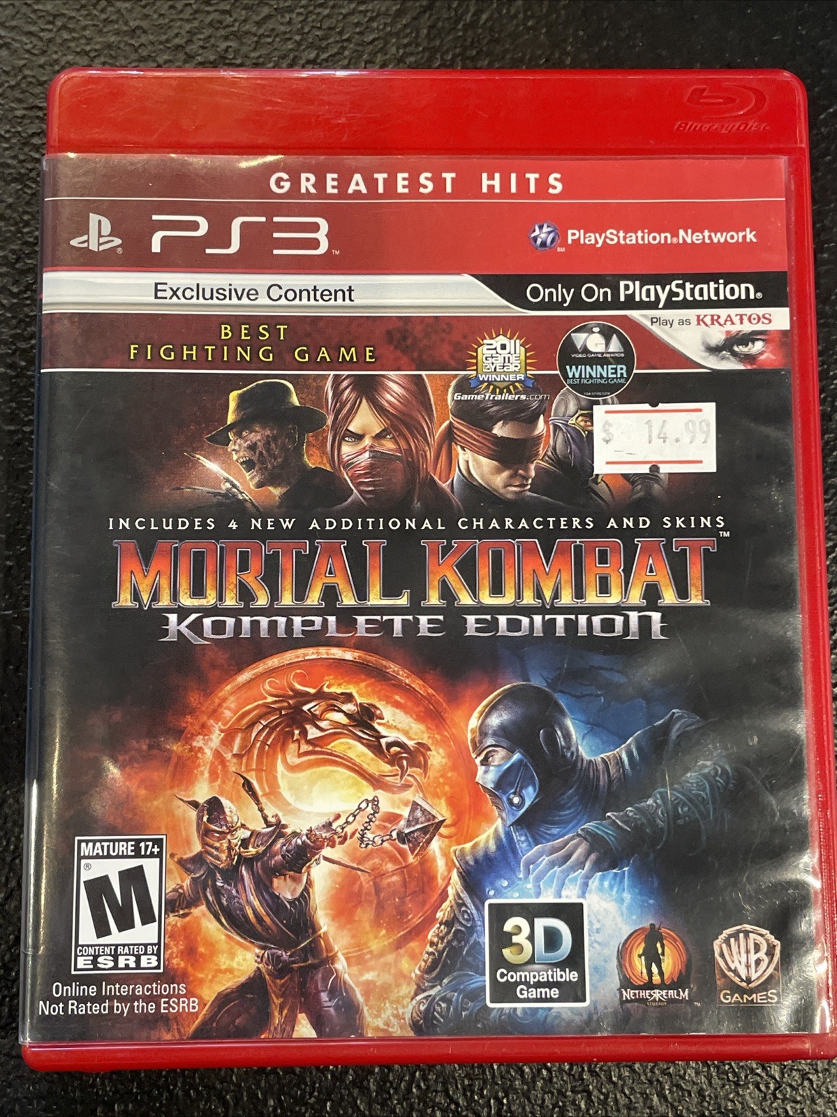 Mortal Kombat — Komplete Edition Sony PlayStation 3 CIB UNTESTED