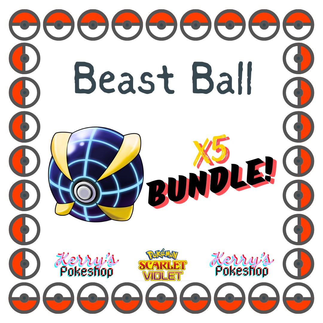 🔥Pokémon Scarlet & Violet🔥 Beast Ball x5 bundle !!🌟🌟🌟