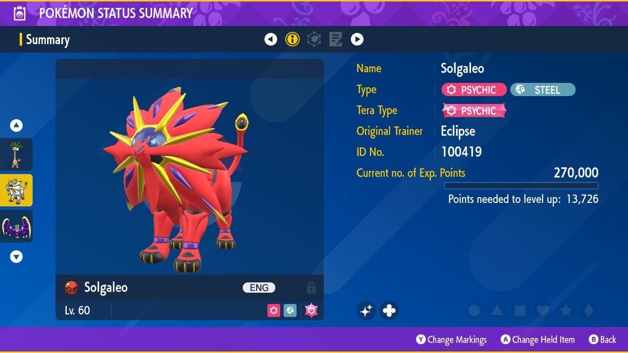 ✨ Shiny Solgaleo Event 💜 2019 American Eclipse 💜 Pokémon Scarlet & Violet