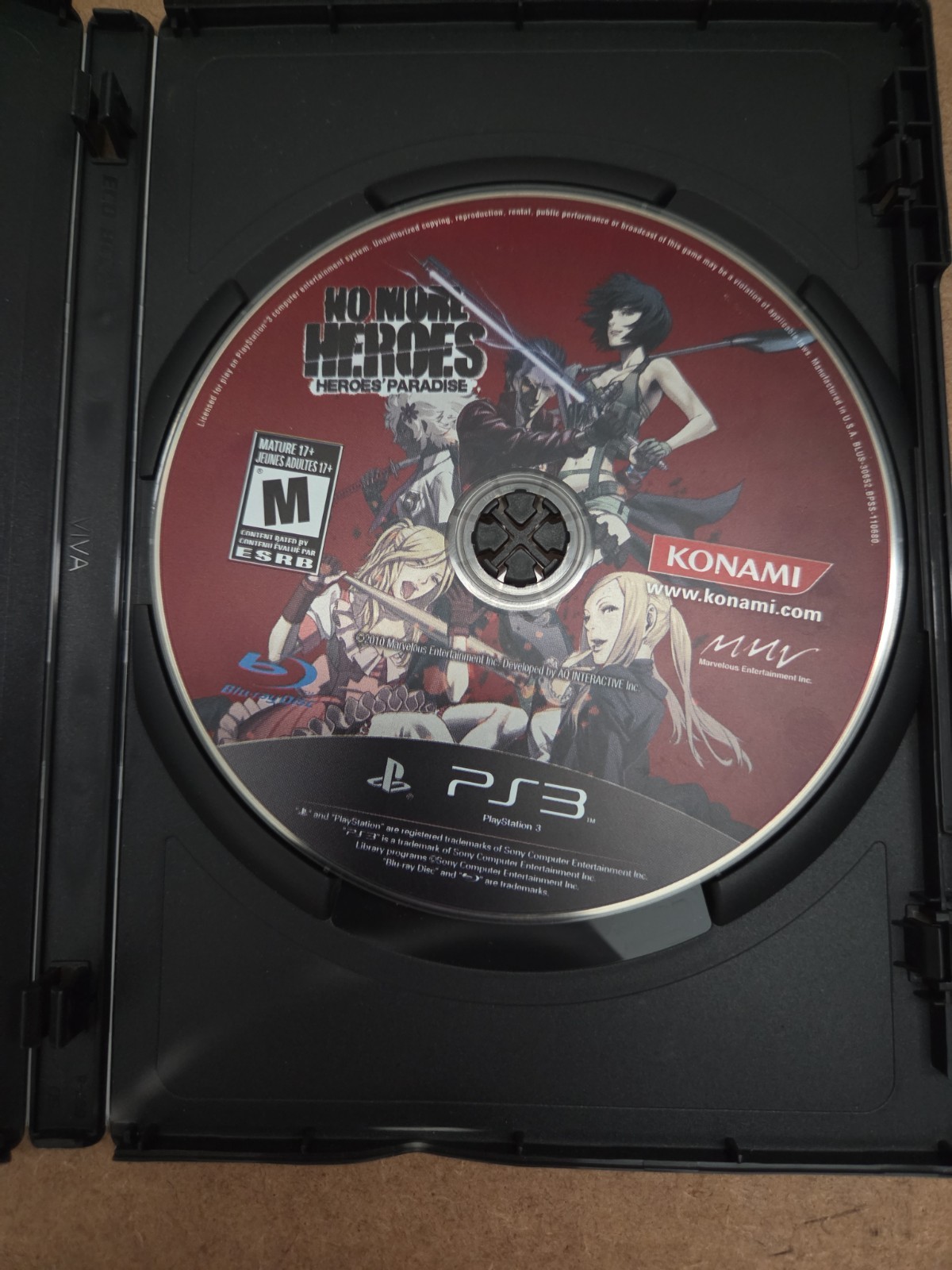 No More Heroes: Heroes’ Paradise (PS3, 2011) Disc Only – Tested