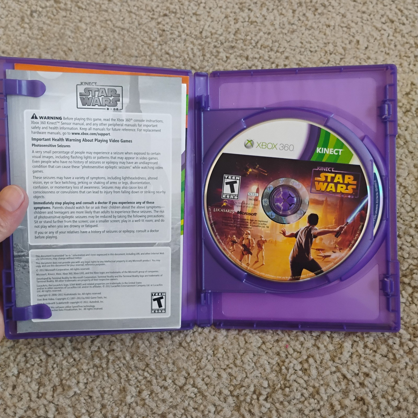Kinect Star Wars (Xbox 360, 2012) Complete Tested Working – Free Ship