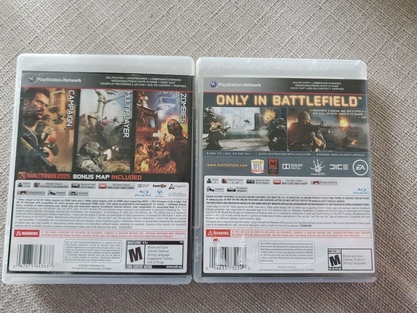 Playstation 3 FPS Games Lot (CIB)