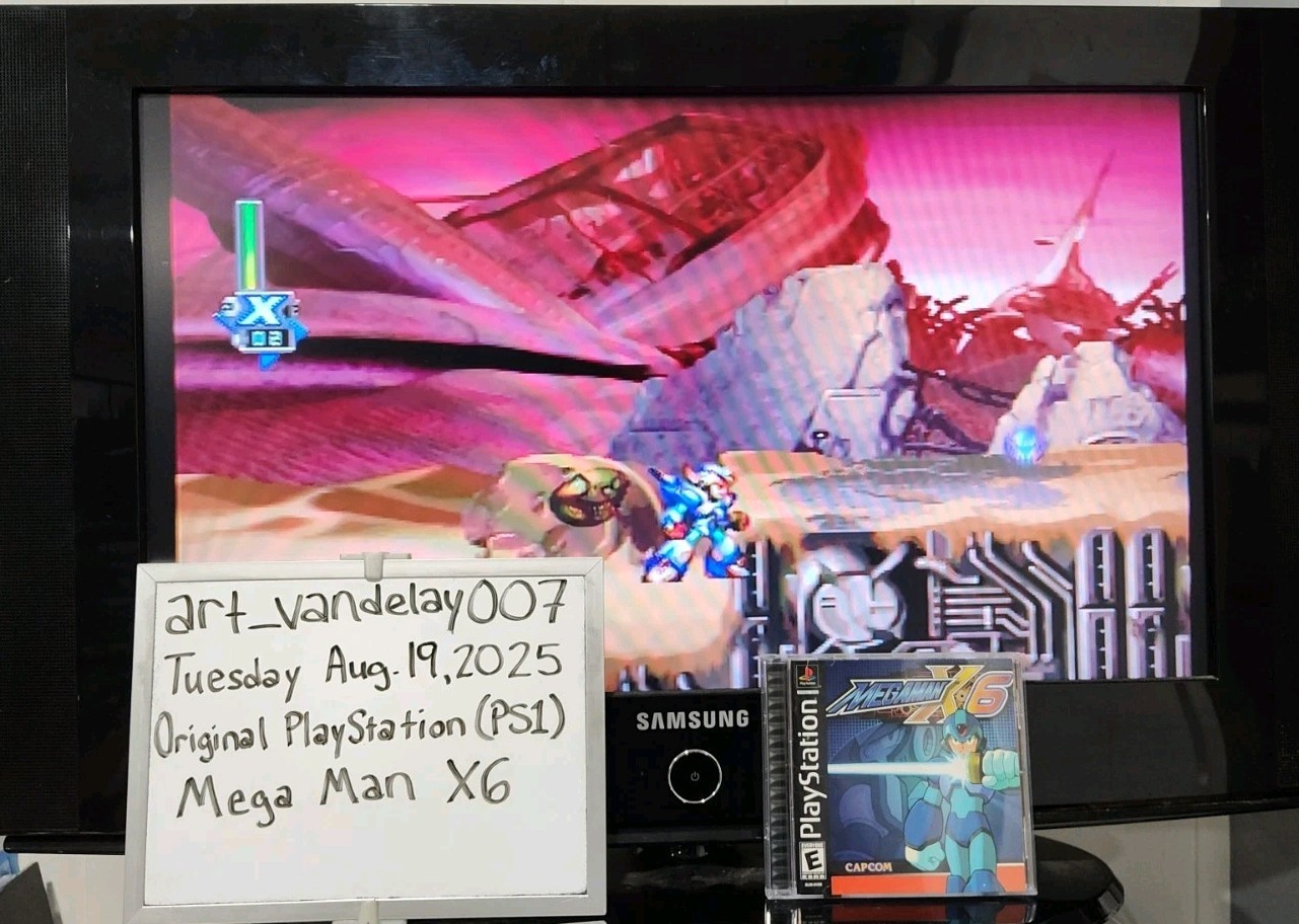 Mega Man X6 – (PS1, 2001) *CIB + Case Protector* VGC* Black Label* Tested!